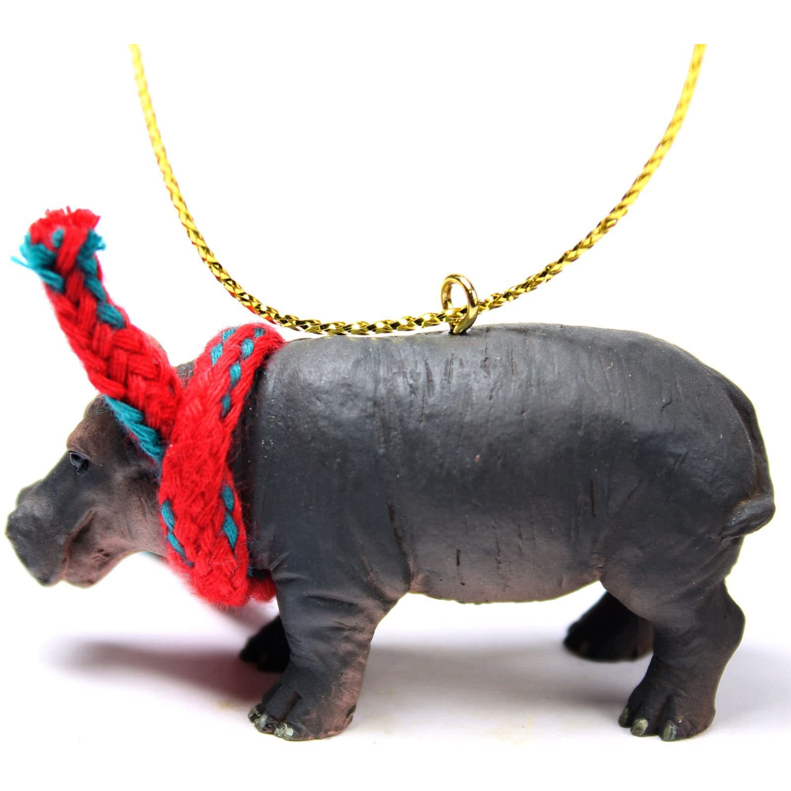 Hippopotamus Tiny Miniature One Christmas Ornament - Delightful