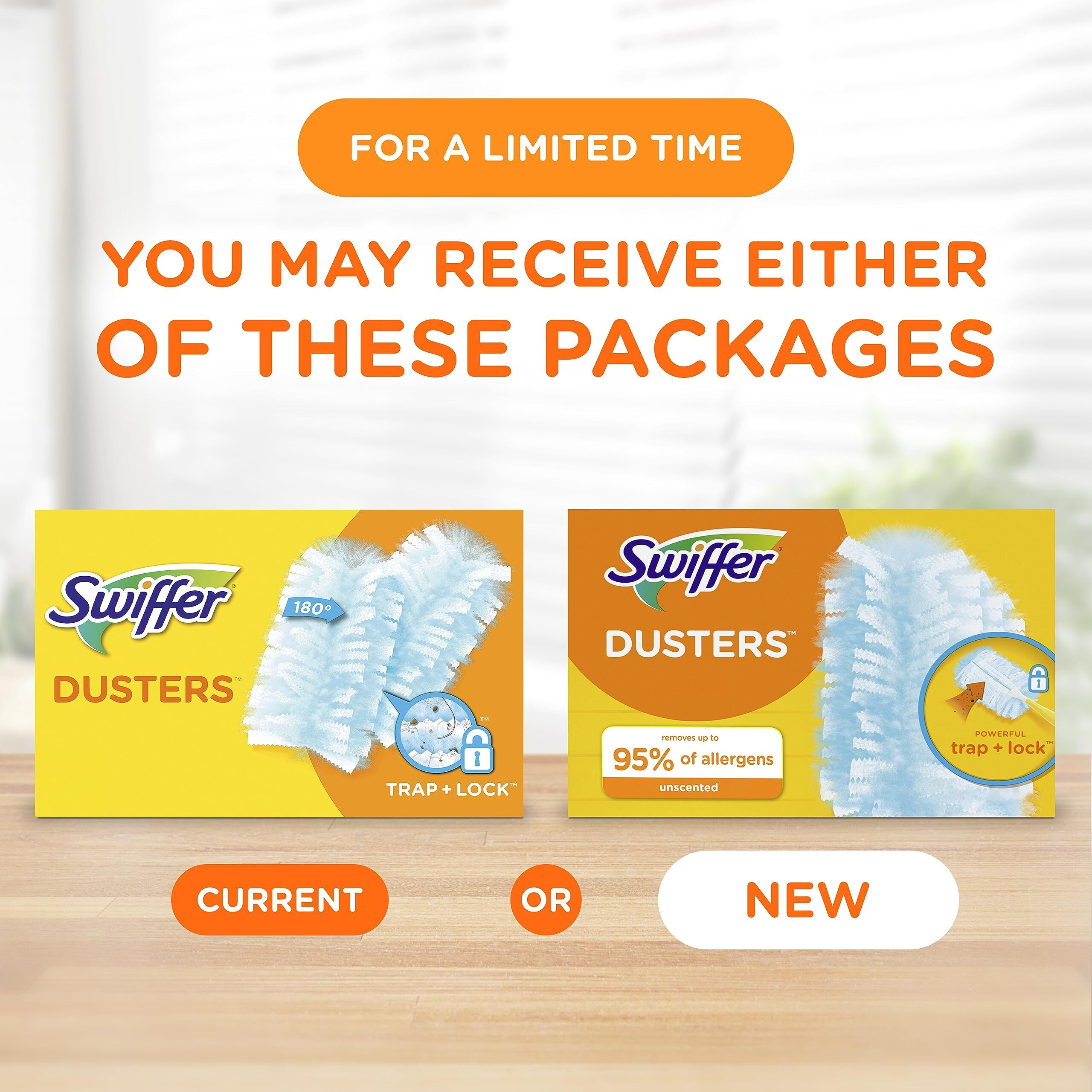 Swiffer Feather Dusters Multi-Surface Duster Refills, Bamboo, White, 18 Count