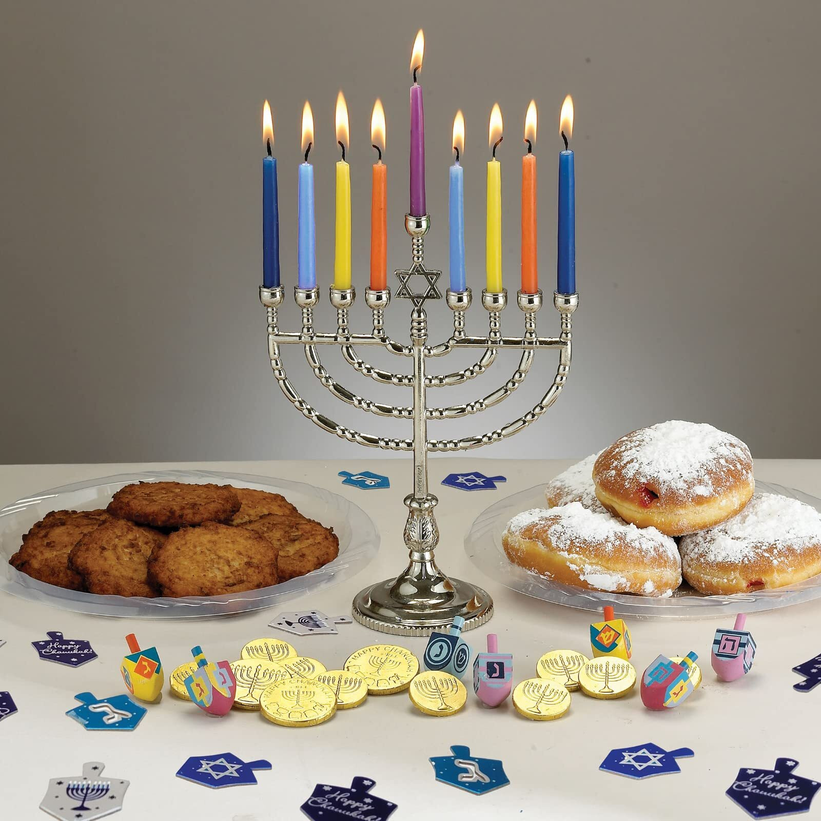 Rite Lite Deluxe Multicolor Chanukah Candles, Comes With 45 Candles, Hanukkah Gifts, Hanukkah Candles, Hanukkah Multicolor Candles, Hanukkah Bulk Candles