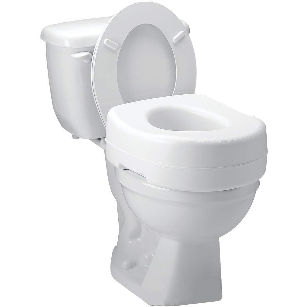 Carex Toilet Seat Riser - Adds 5.5 Inch Of Toilet Height - Raised Toilet Seat With 300 Pound Weight Capacity, Slip-Resistant, Toilet Riser, Elevated Toilet Seat