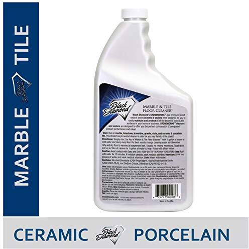 Black Diamond Stoneworks Marble & Tile Floor Cleaner. Great For Ceramic, Porcelain, Granite, Natural Stone, Vinyl And Brick. No-Rinse Concentrate.(1-Quart)