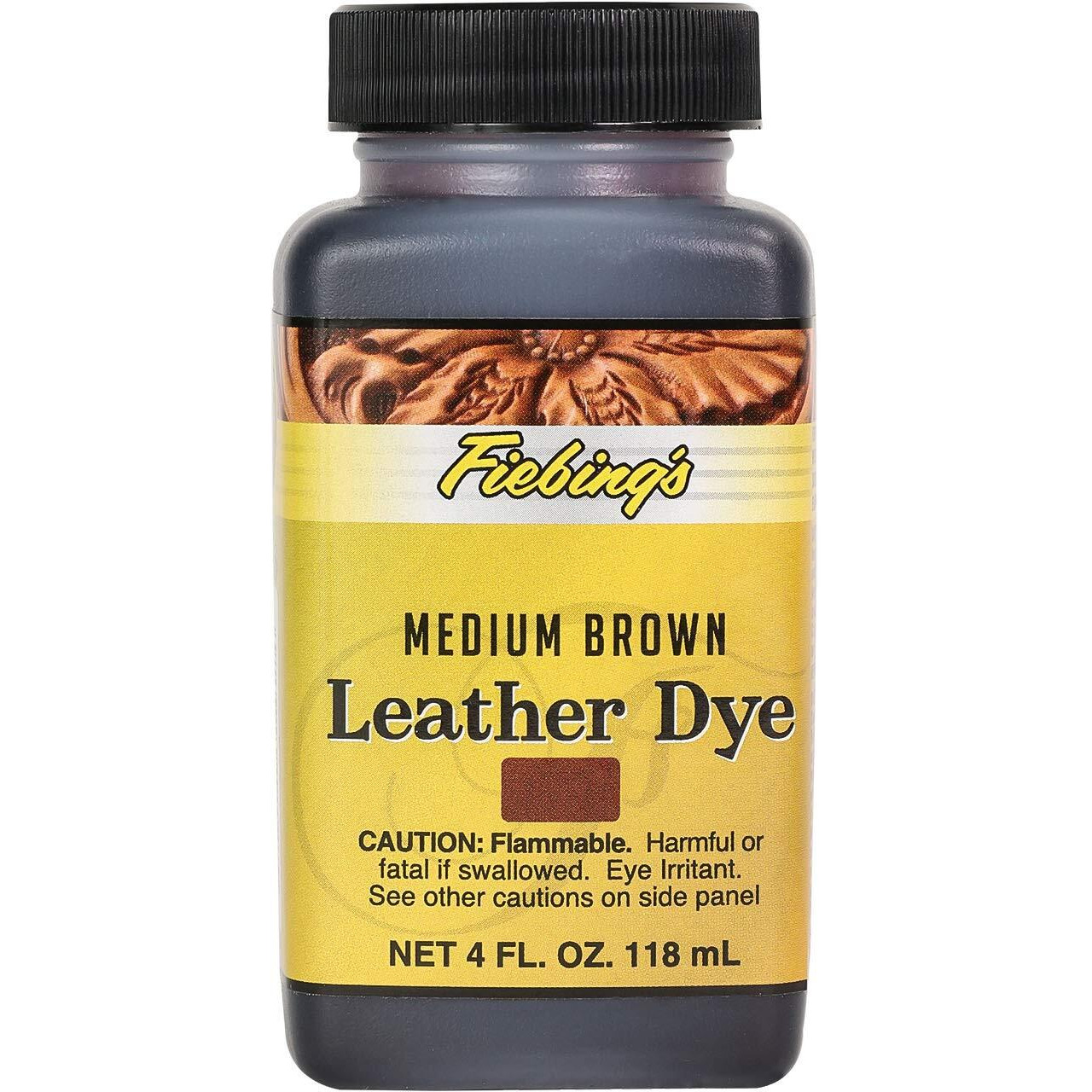 Fiebing's Leather Dye - Alcohol Based Permanent Leather Dye - 4 Oz - Medium Brown