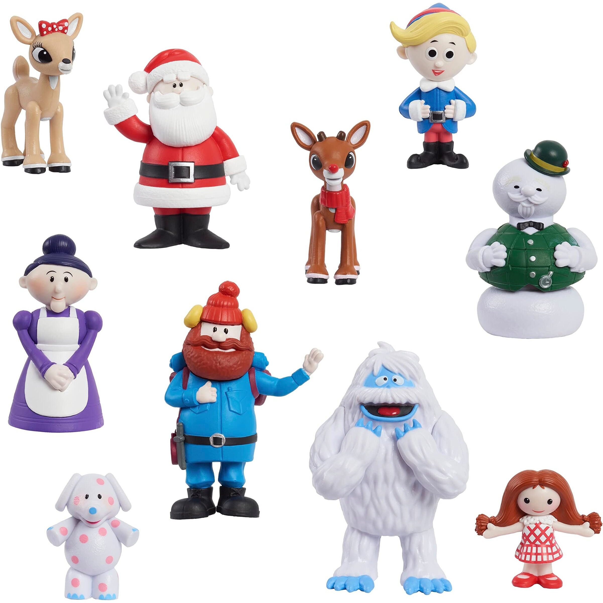Just Play Rudolph The Red-Nosed Reindeer Figure Set, 10-Piece Figure Set, Kids Toys For Ages 3 Up