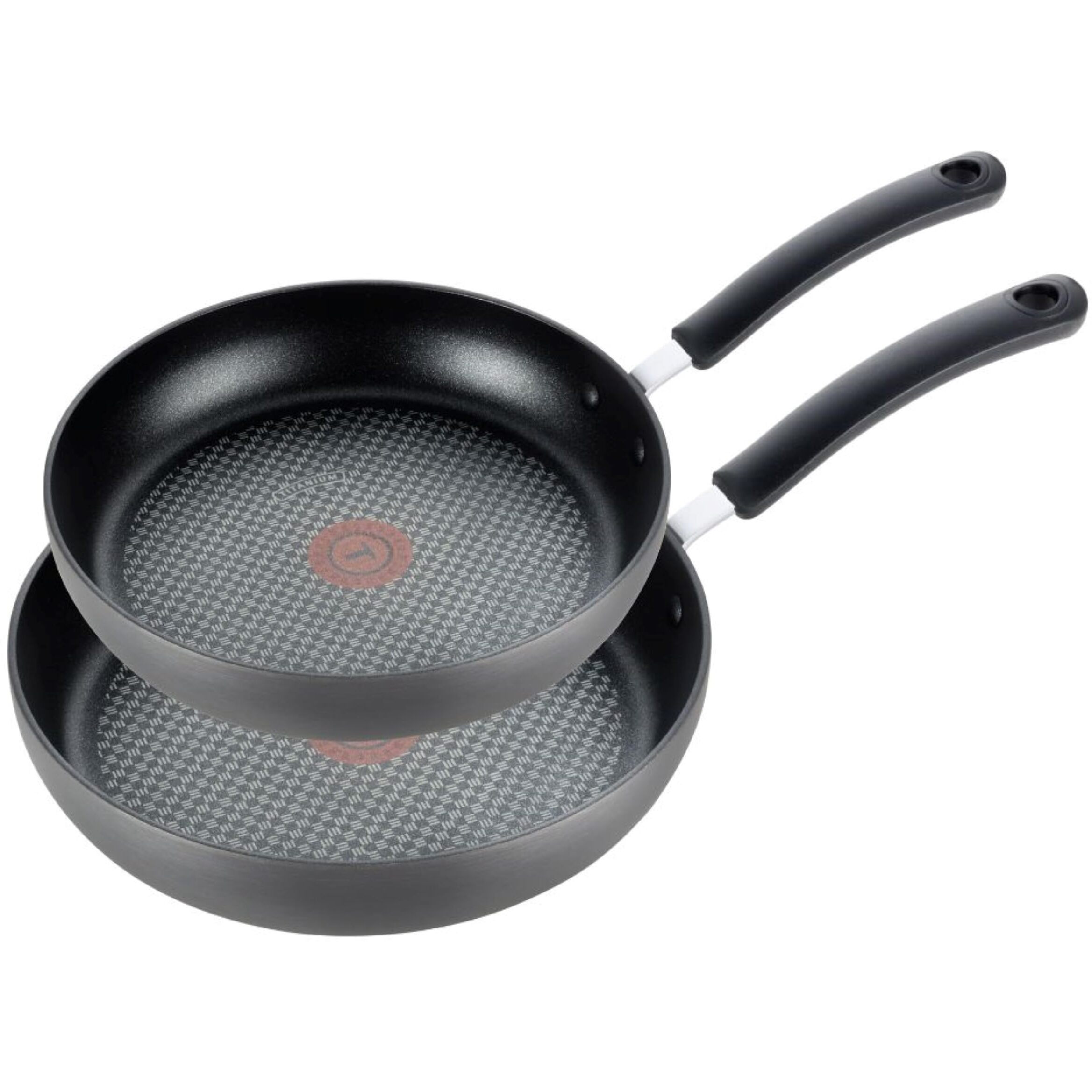 T-Fal Ultimate Hard Anodized Nonstick Fry Pan Set 2 Piece, 10, 12 Inch, Oven Broiler Safe 400F, Cookware, Pots And Pans Set Non Stick, Kitchen Frying Pans, Skillets, Dishwasher Safe, Grey