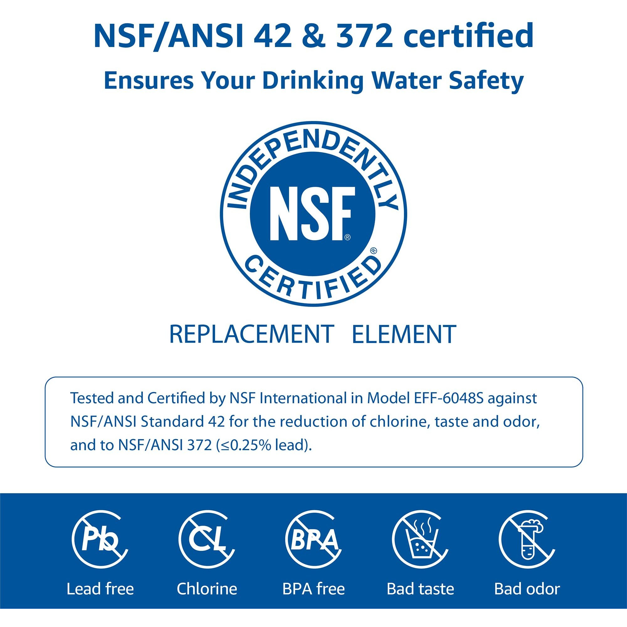 Waterspecialist Xwf Nsf Certified Refrigerator Water Filter, Replacement For Ge Xwf, 3 Filters (Not Xwfe)