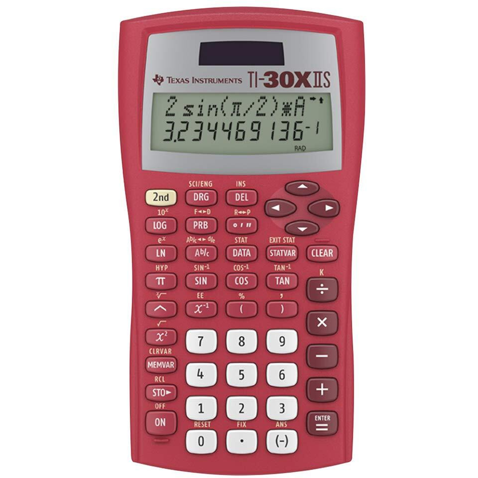 Texas Instruments Ti-30Xiis Scientific Calculator, Red
