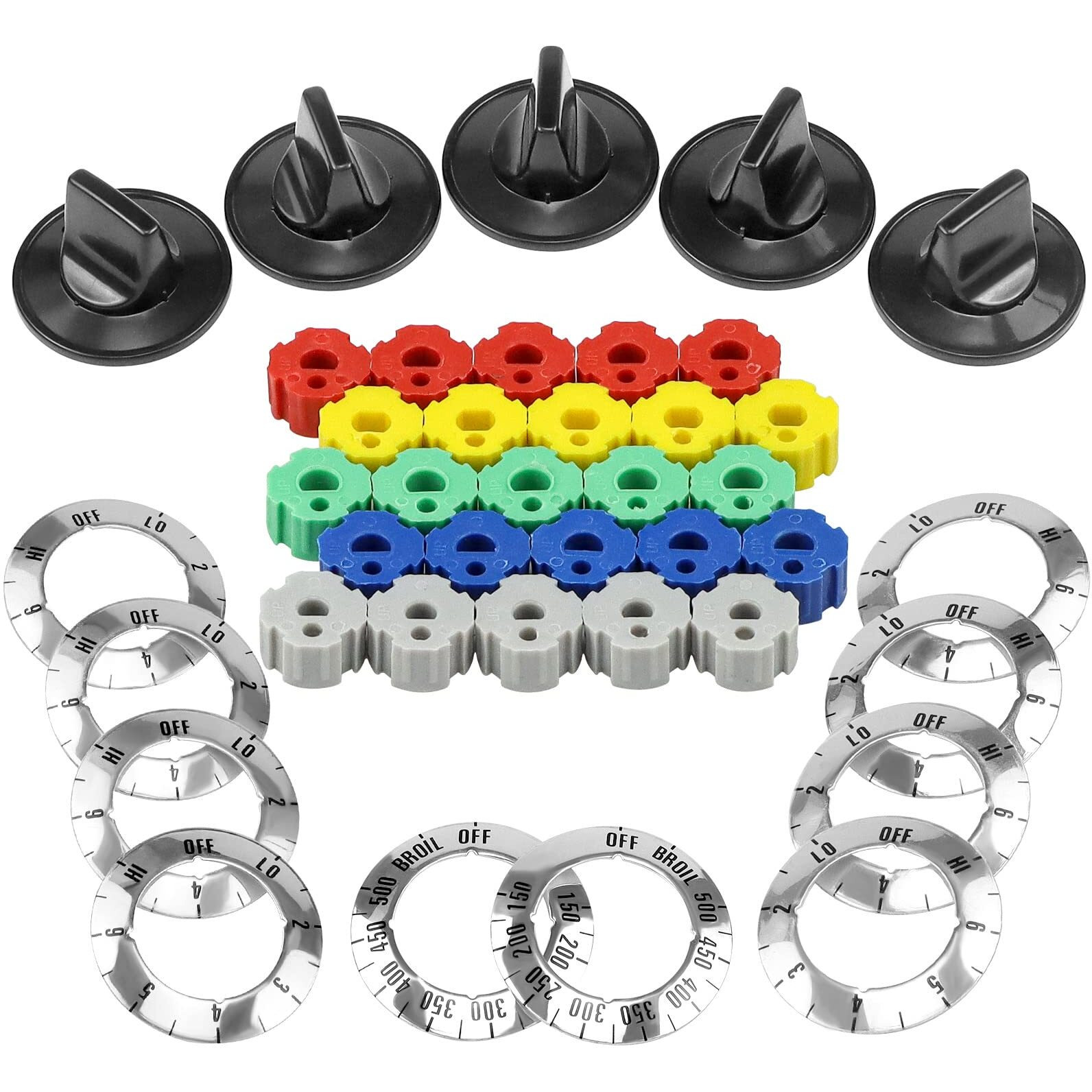 Fetechmate Universal Range Knob Kit Kn002 Rke Universal Stove Knob Compatible With Universal Electric Gas Stove -Replacement For Rk103 Ma-Xp6 Ap5641247 Tjkn002&Rk103