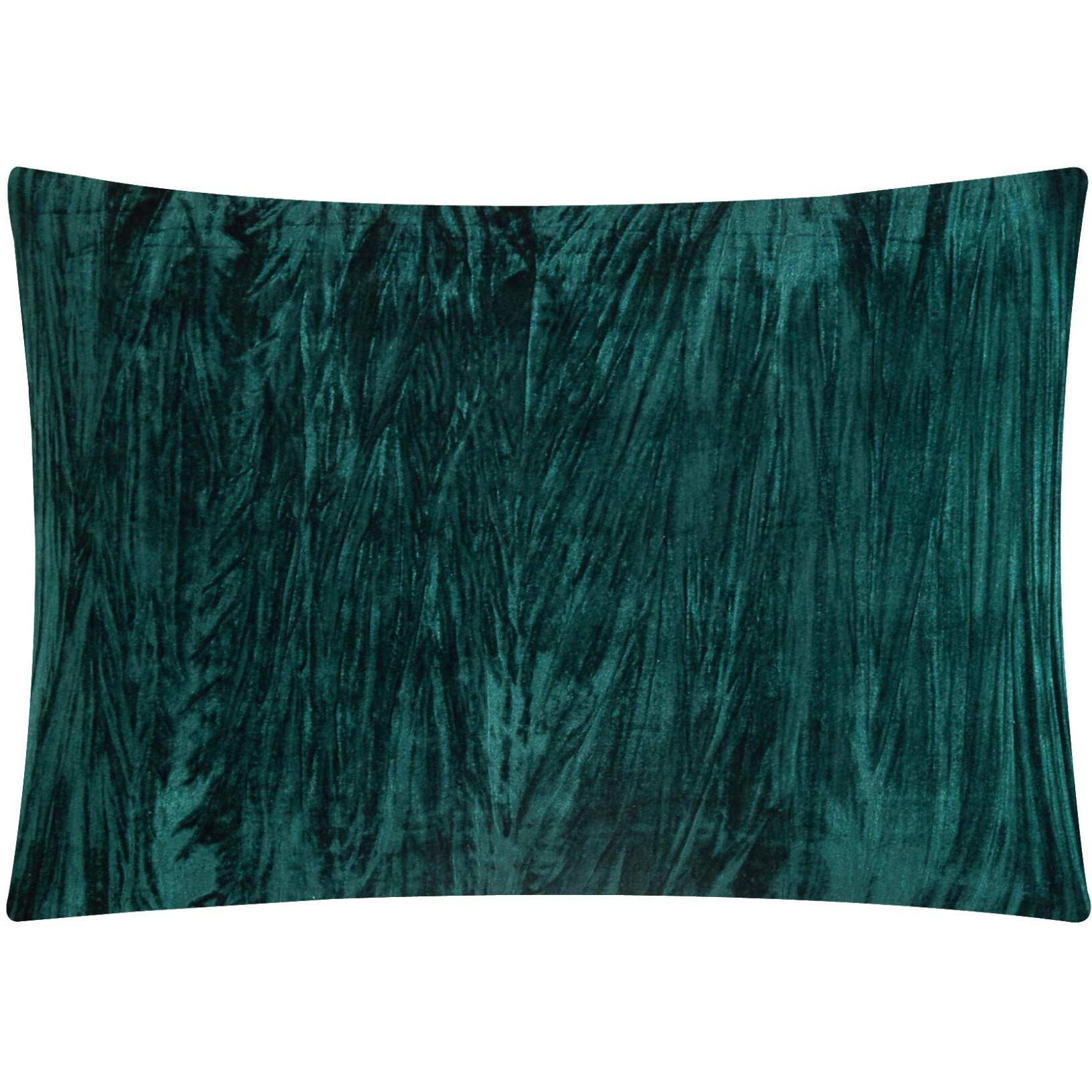 Chic Home Westmont 4 Piece Comforter Set Crinkle Crushed Velvet Bedding-Decorative Pillow Shams Included, Queen, Green