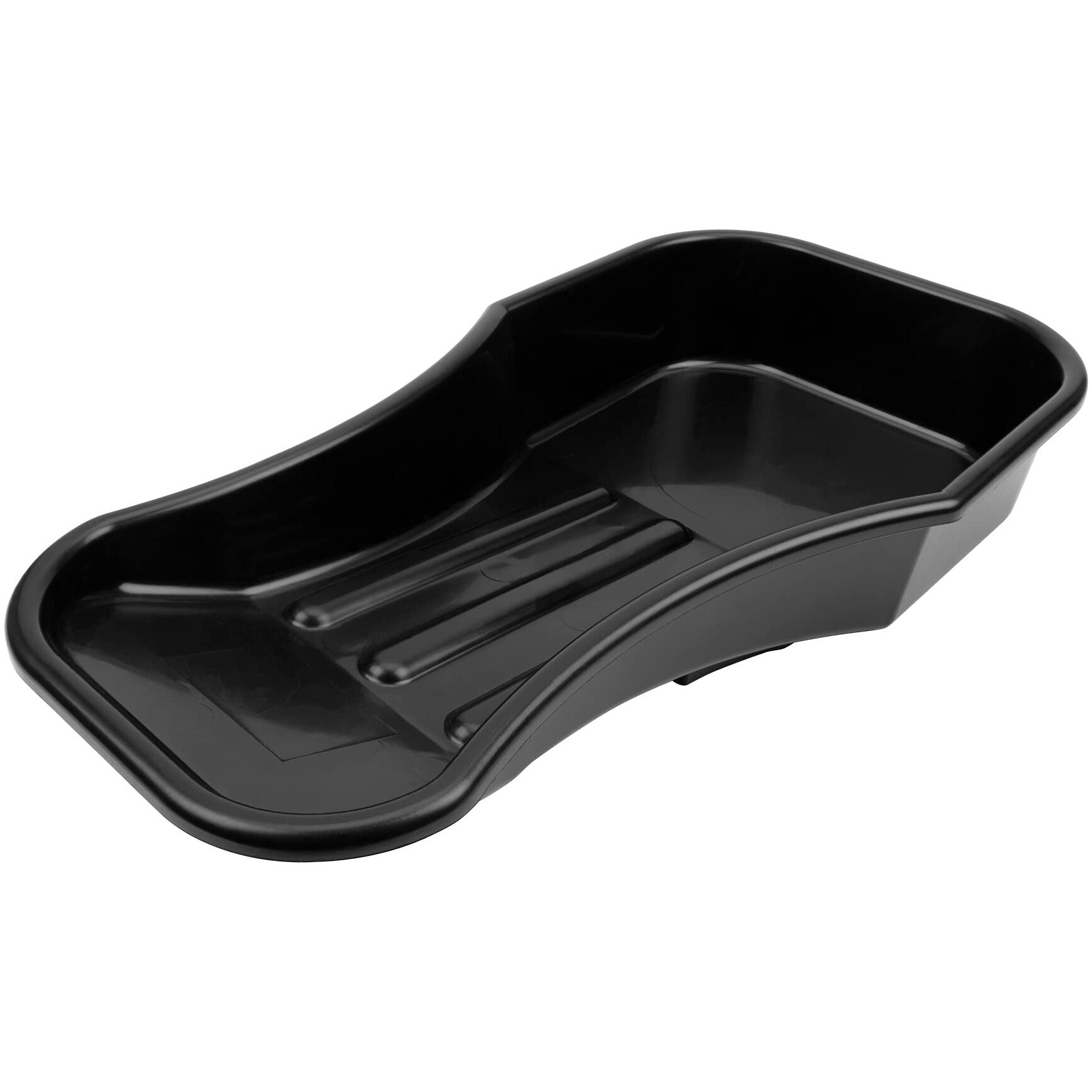 Performance Tool W4073 Heavy Duty 2.8 Quart Oil Drain Pan With Splash Guard And Tapered Spout For Lawn Equipment And Motorcycles