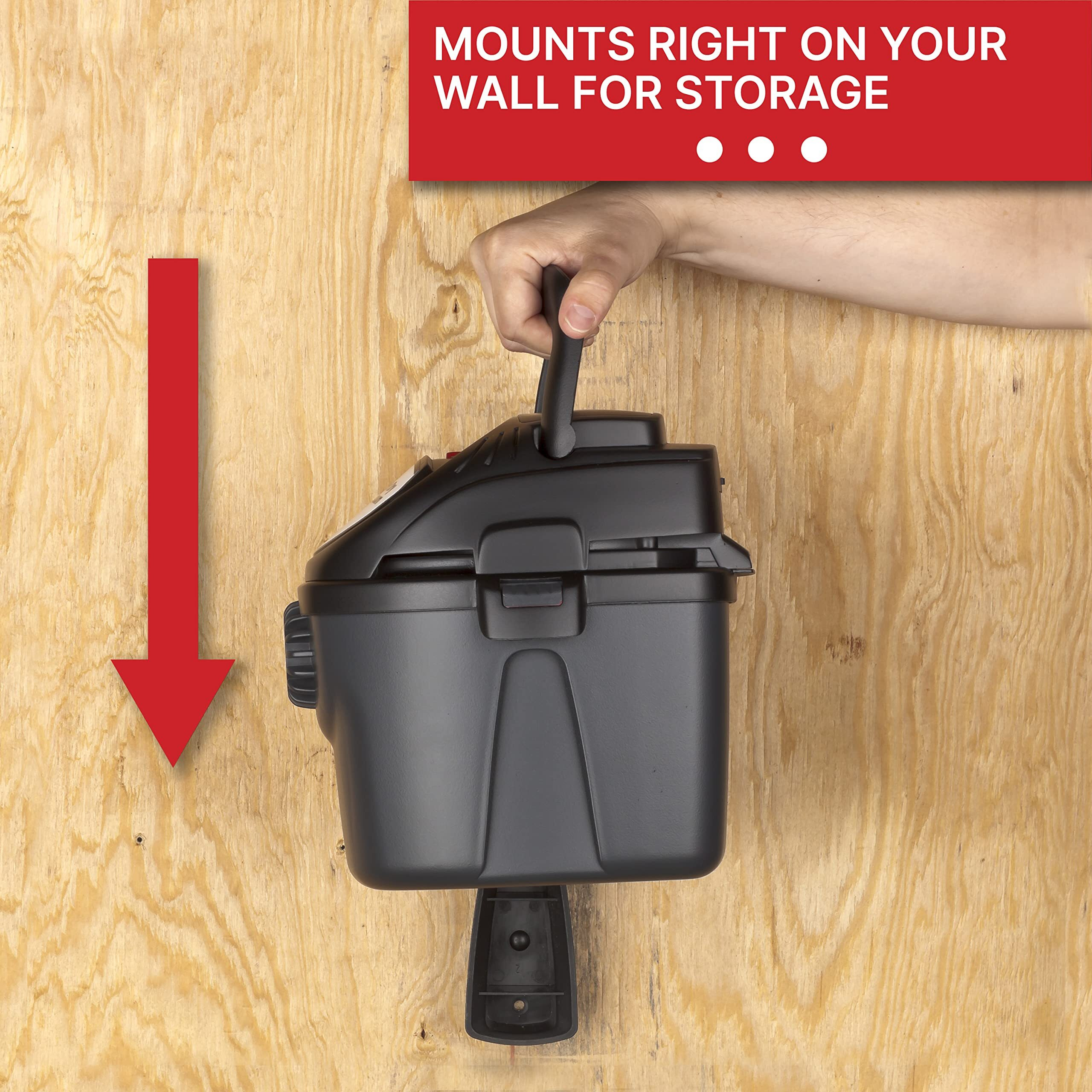 Shop-Vac 2021005, Micro Wet Dry Vacuum, 1 Gallon, 1.25 In Diameter X 4 Ft Hose, 50 Cfm, Multicolor, (1 Pack)