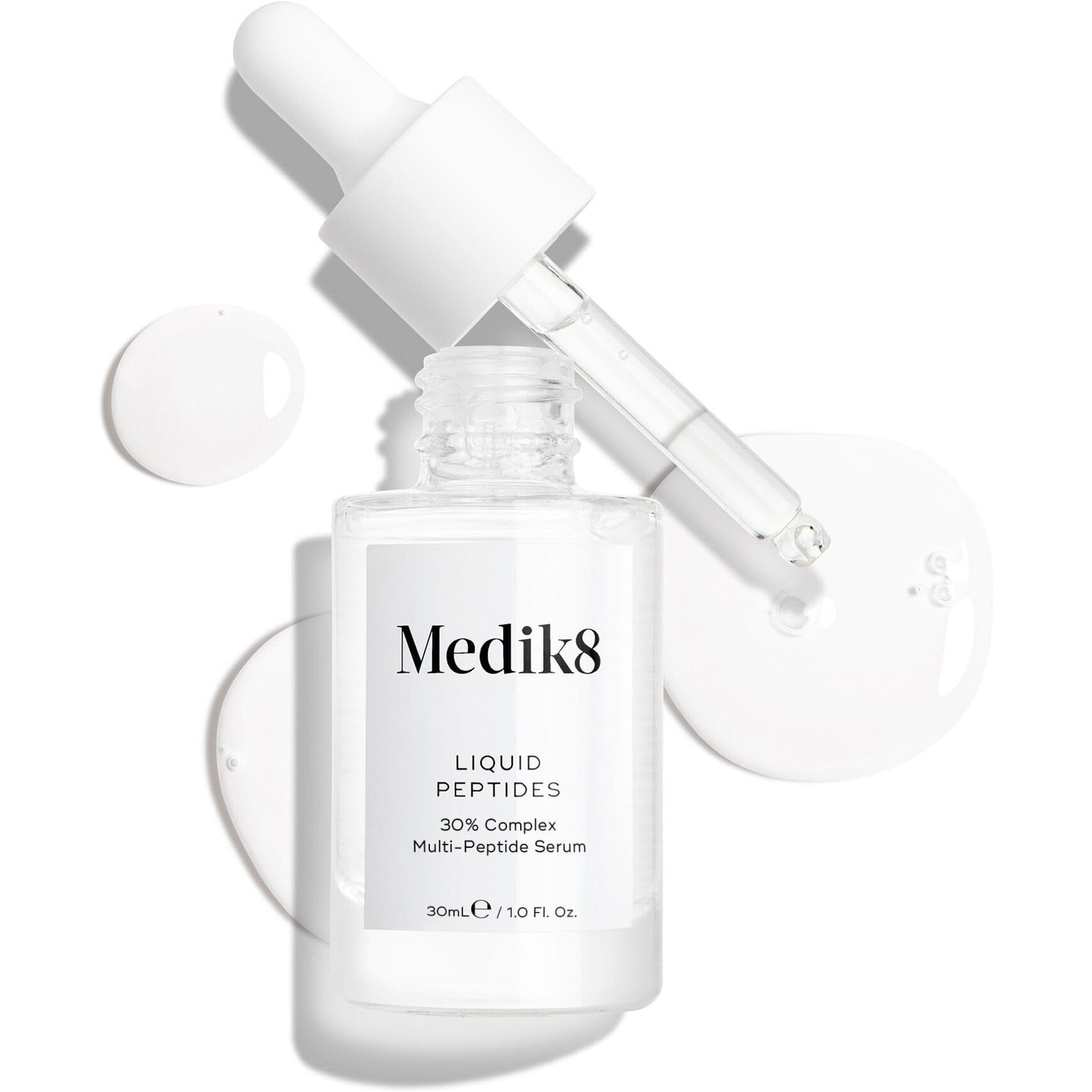 Medik8 Liquid Peptides - Advanced Regenerating Multi Peptide Serum - Firming, Smoothing Formula For Reducing Wrinkles And Fine Lines - Skin Hydrating, Brightening, And Plumping Treatment - 1.0 Oz