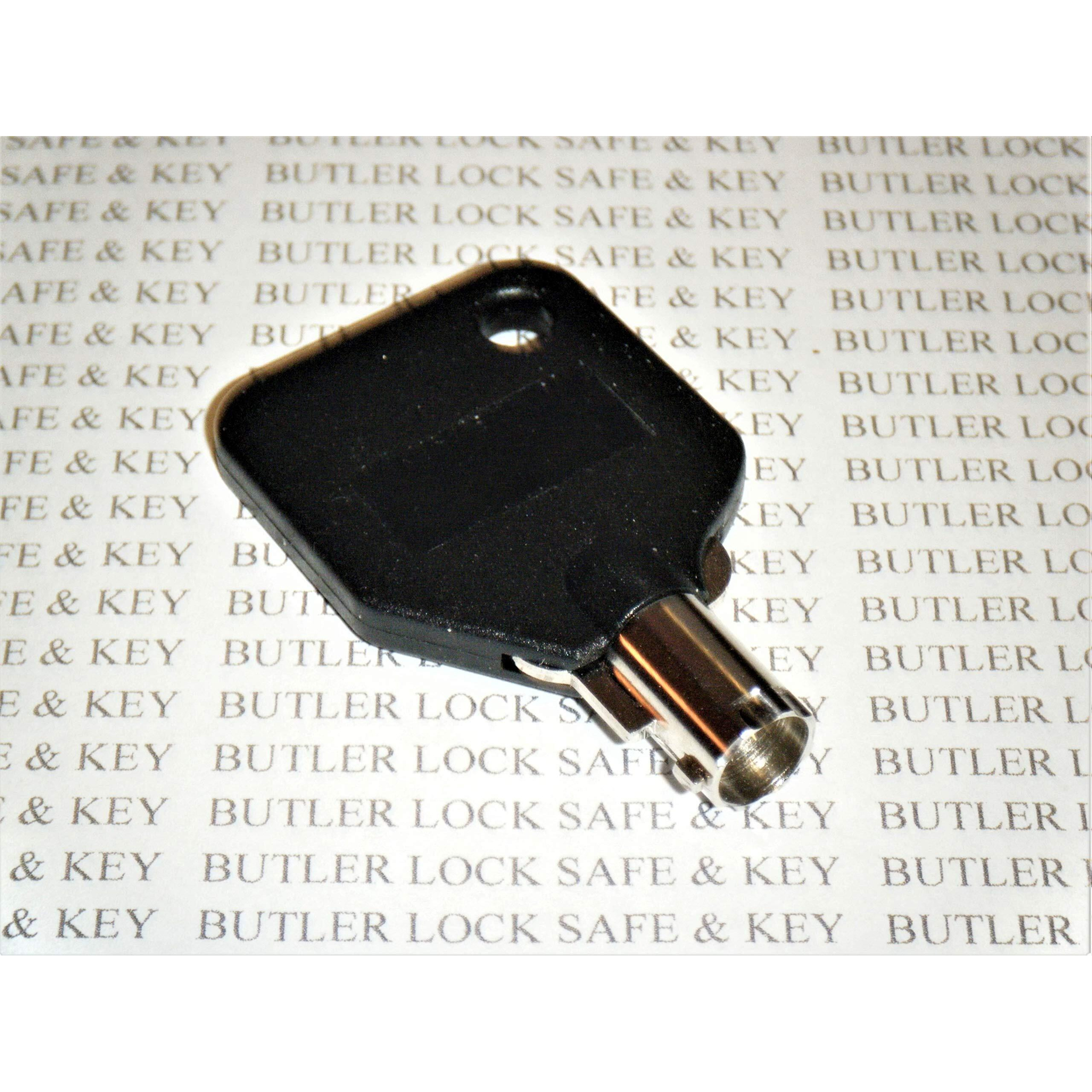 2 Craftsman Gladiator Garageworks Toolbox Lock Keys Code Cut F21 With Black Caps For Easy Identification & Operation Tool Box Keys Tubular Keys