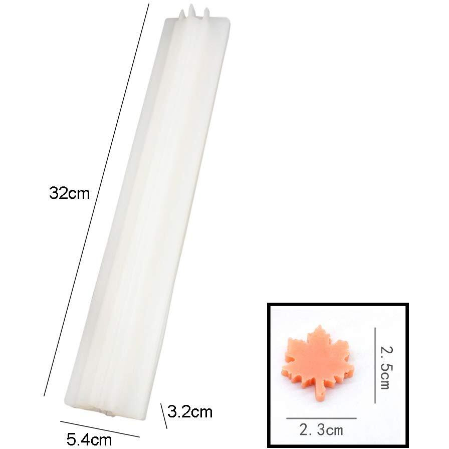 Echodone Maple Leave Tube Column Silicone Soap Candle Mold Embed Soap Making Supplies Silicone Mold For Soap