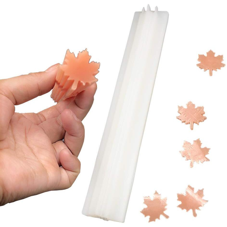 Echodone Maple Leave Tube Column Silicone Soap Candle Mold Embed Soap Making Supplies Silicone Mold For Soap