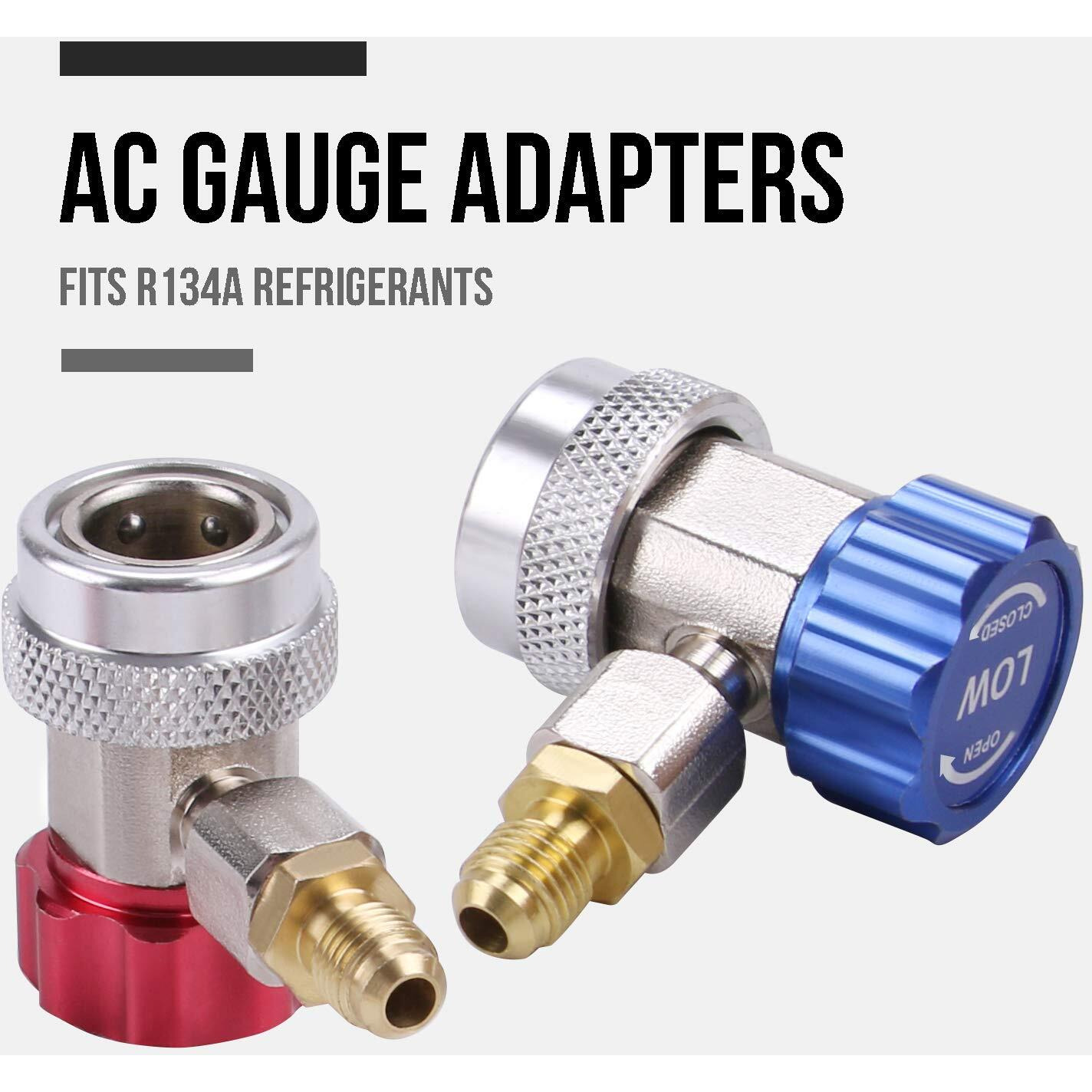 Lichamp Car A/C R1234Yf R134A Adapters, Ac R134 R1234 R 134A 1234Yf Quick Couplers Connectors Kit