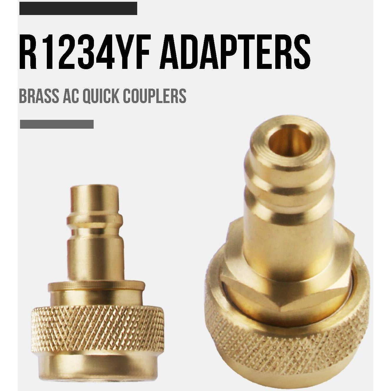 Lichamp Car A/C R1234Yf R134A Adapters, Ac R134 R1234 R 134A 1234Yf Quick Couplers Connectors Kit