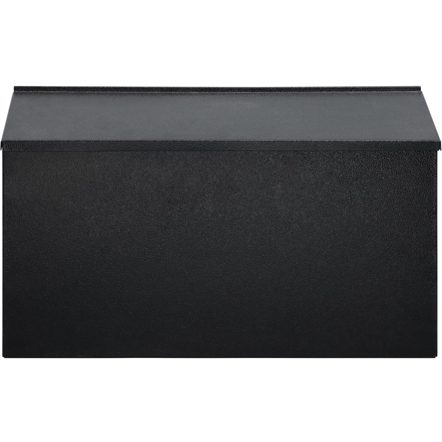 Dalmbox Wall-Mount Mailbox Large Mailbox For Post Rust-Proof Galvanized Steel Box For Outside Or Townhouse Horizontal Style, Black, 15.7    X 4.3    X 9.4