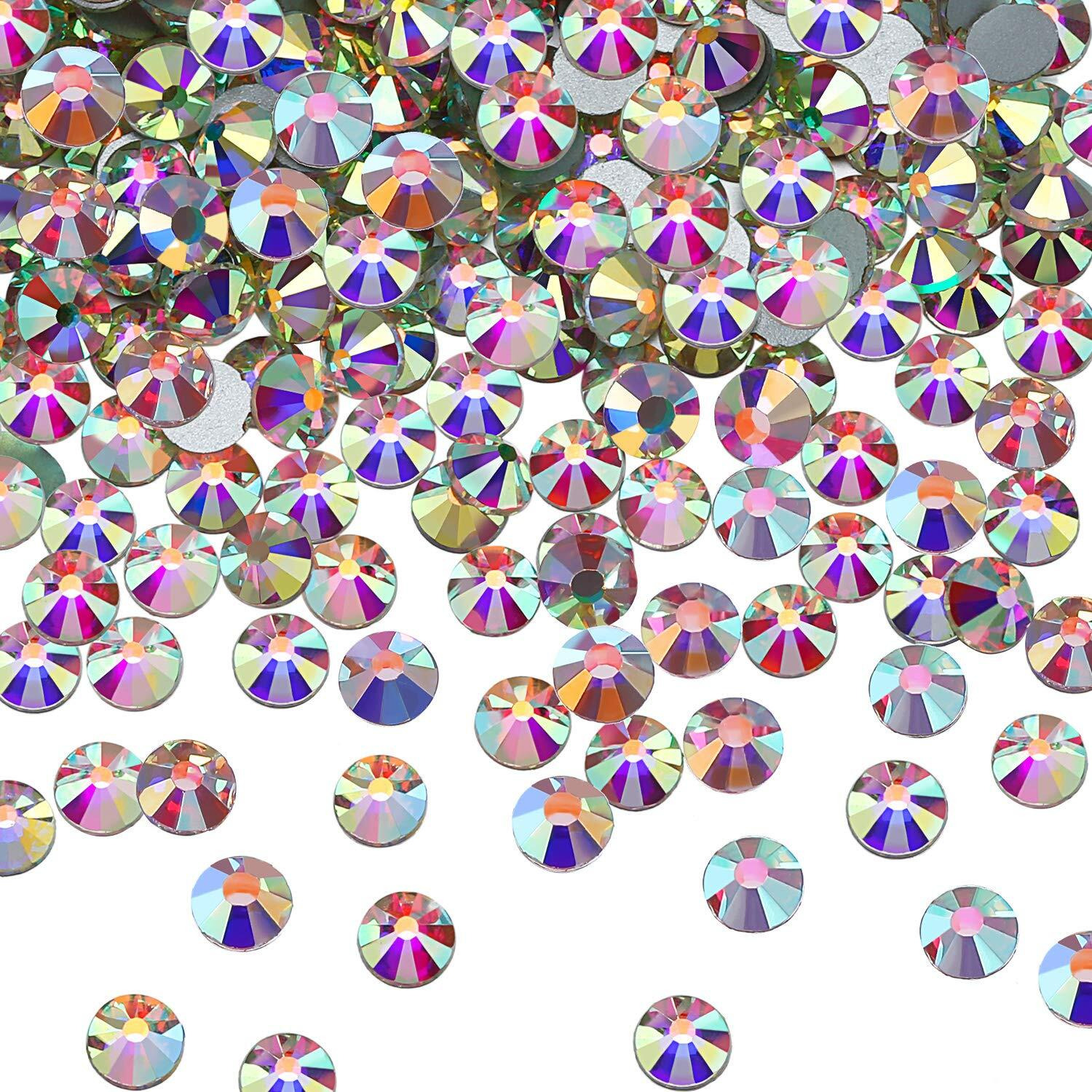 Ss20 Ab Crystal Diamond Rhinestones Flat Back Round Rhinestones Iridescent Crystals Round Beads Flat Back Glass (2000 Pieces)