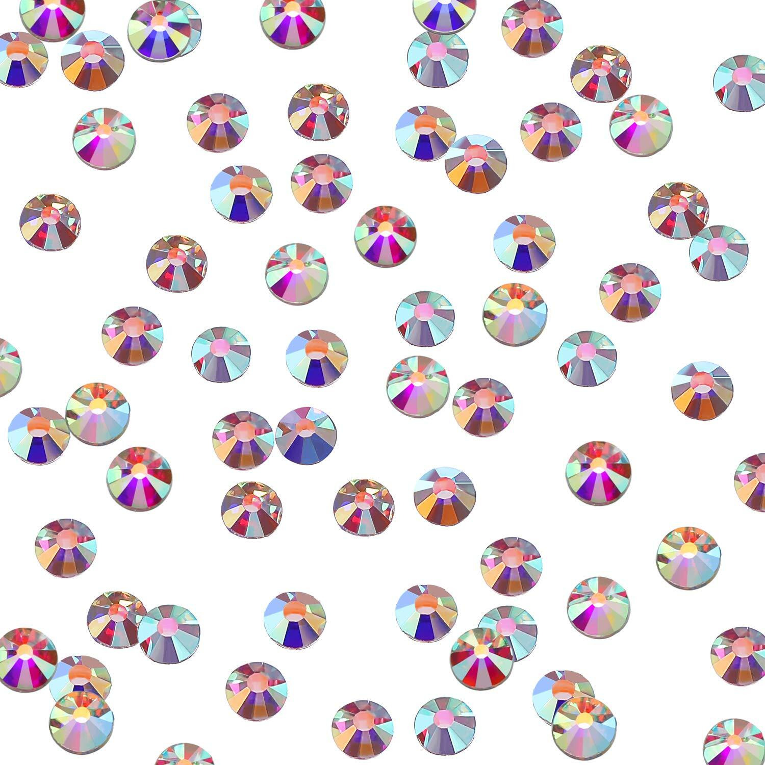 Ss20 Ab Crystal Diamond Rhinestones Flat Back Round Rhinestones Iridescent Crystals Round Beads Flat Back Glass (2000 Pieces)