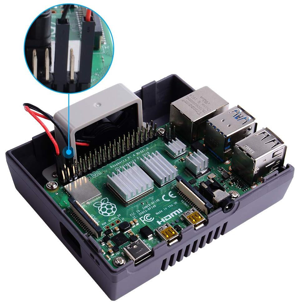 Geeekpi Retro Gaming Nes4Pi Case For Raspberry Pi 4 Model B, Pi 4 Case With Fan And Heatsinks For Raspberry Pi 4 Model B (Case With Game Controllers)
