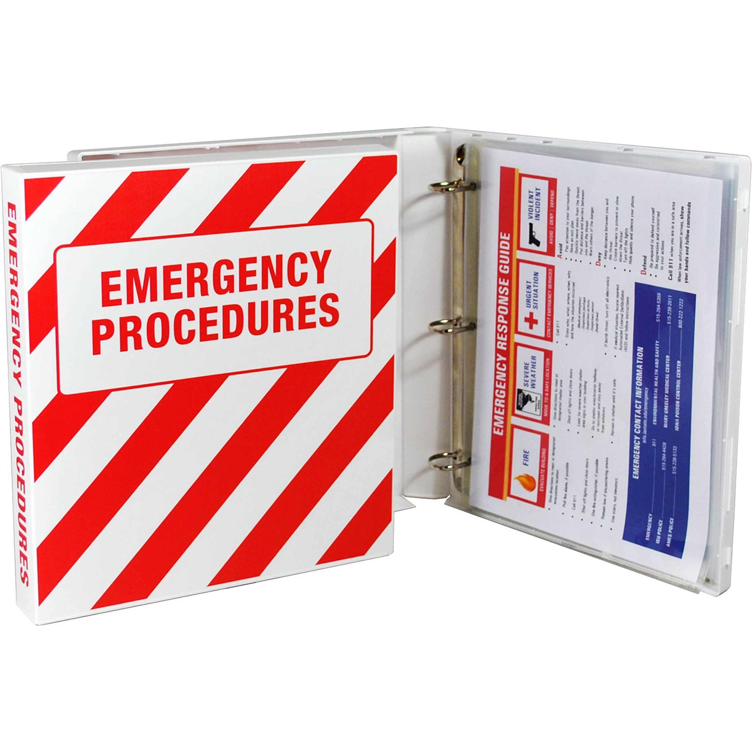 Unikeep Emergency Procedures Binder - 1.5 Inch Spine - With Metal D-Rings