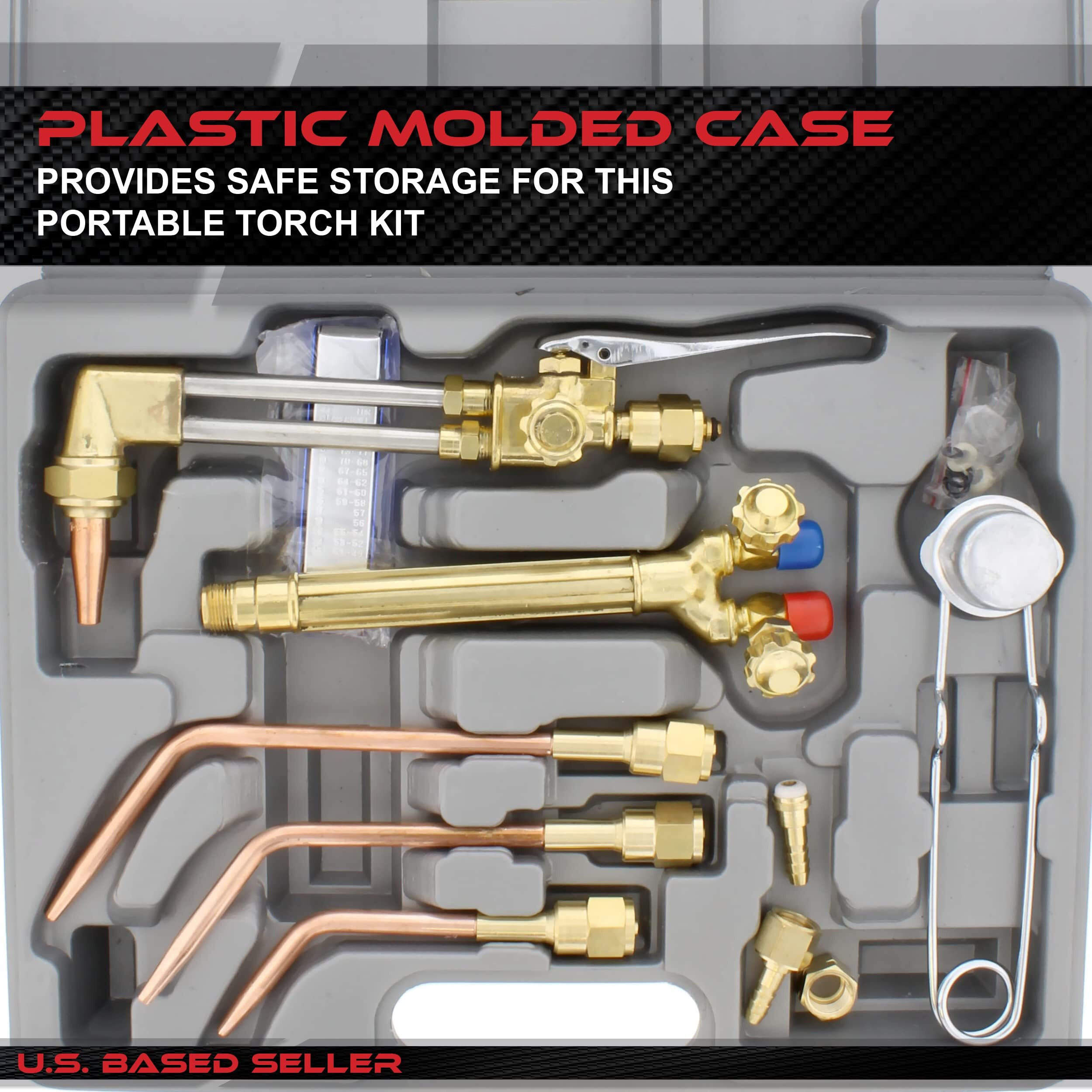 Abn Oxygen & Acetylene Torch Kit - 10 Pc Welding Kit Metal Cutting Torch Kit, Portable Cutting Torch Set Welder Tools