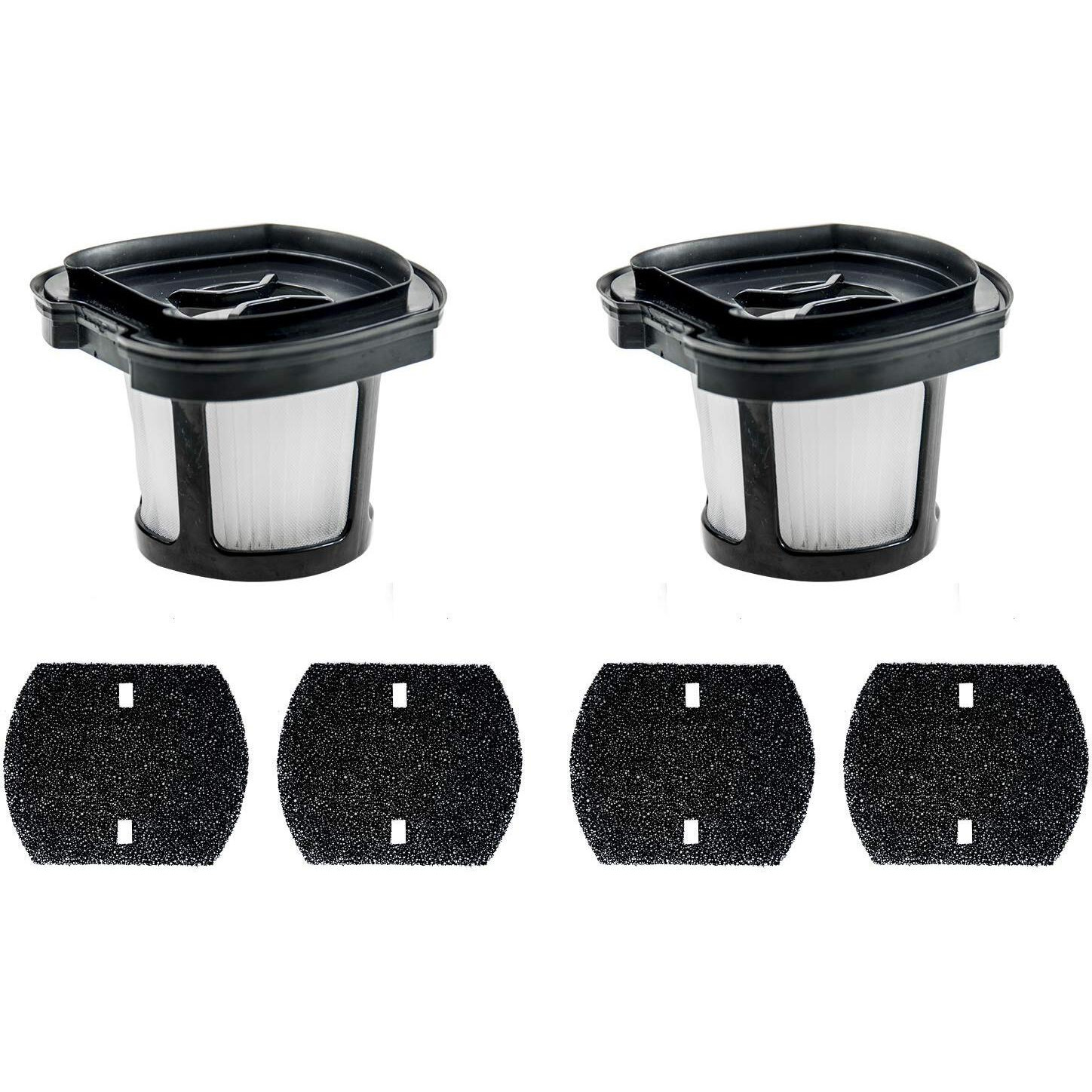 Biharnt 2390A,2284W Vacuum Replacement Filter Set Compatible With Bissell Pet Hair Eraser Hand Vacuum. Compare To Part  1614212, 1614203 & 1614204