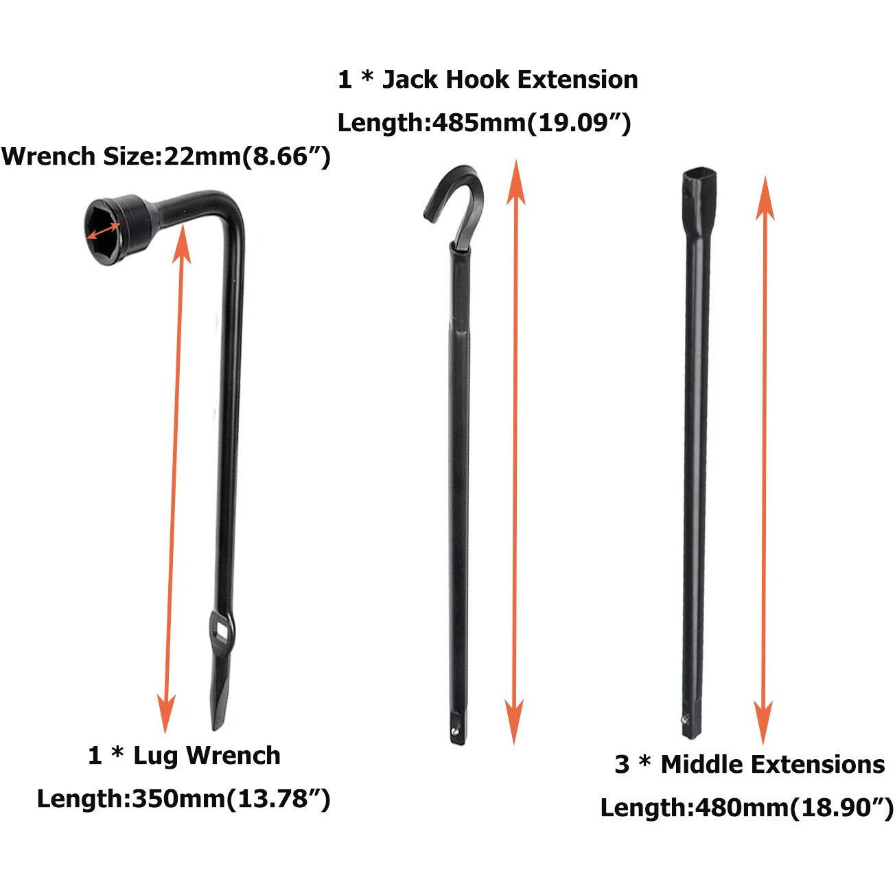Dr.Roc Compatible With Spare Tire Tool Kit With Spare Tire Jack Handle And Wheel Lug Wrench 2003-2018 Dodge Ram 1500 And 2019 Ram 1500 Classic