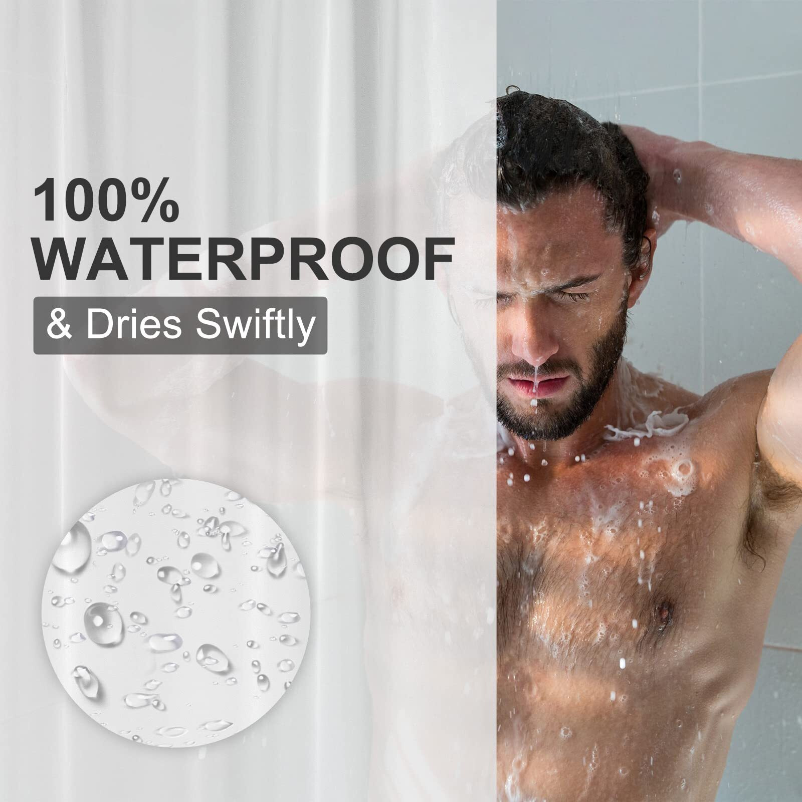 Amazerbath Shower Liner, 72X78 Plastic Frosted Shower Curtain Liner, Peva Cute Shower Curtain Liner, Vinyl Waterproof Shower Curtain Liner With 3 Magnets, Lightweight Shower Curtains For Bathroom