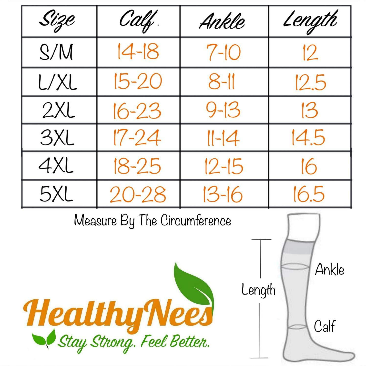 Healthynees Open Toe 15-20 Mmhg Compression Plus Size Extra Wide Calf Leg Socks (Beige, 2X-Large)