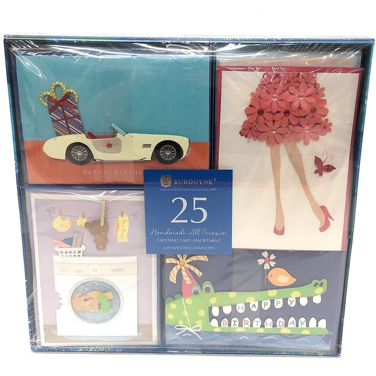 Handmade All Occasion Greeting Card Collection, 25-Count By Burgoyne