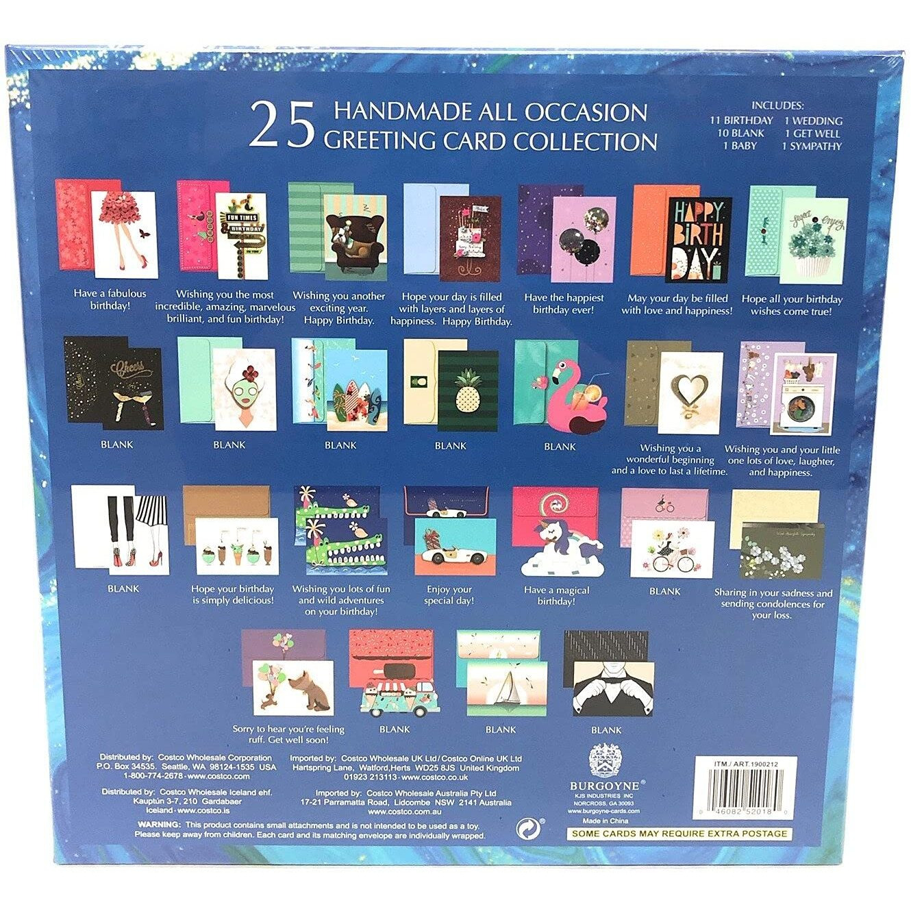 Handmade All Occasion Greeting Card Collection, 25-Count By Burgoyne