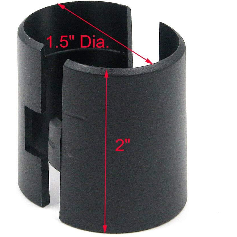 Geesatis Shelves Parts 6 Set / 12 Pack Wire Shelving Shelf Lock Clips Black Split Sleeves Shelving Metal Rack Locking Metro Clip For Diameter 1.5Inch / 38Mm Shelving