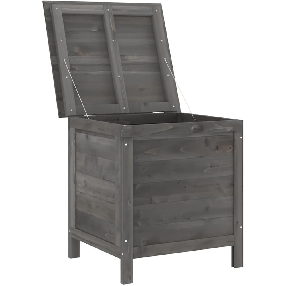 Vidaxl Patio Storage Box Anthracite 19.7X19.3X22.2 Solid Wood Fir
