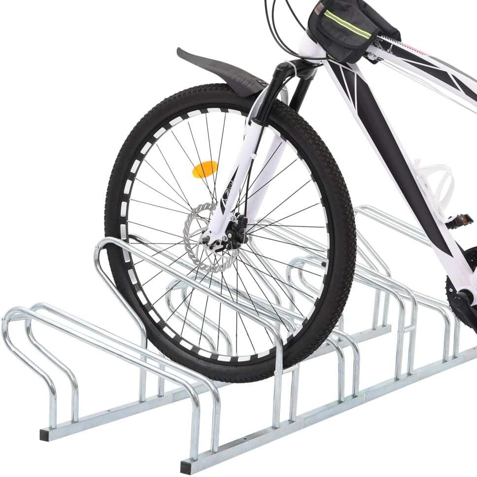 Vidaxl Bicycle Stand For 6 Bikes Floor Freestanding Galvanized Steel