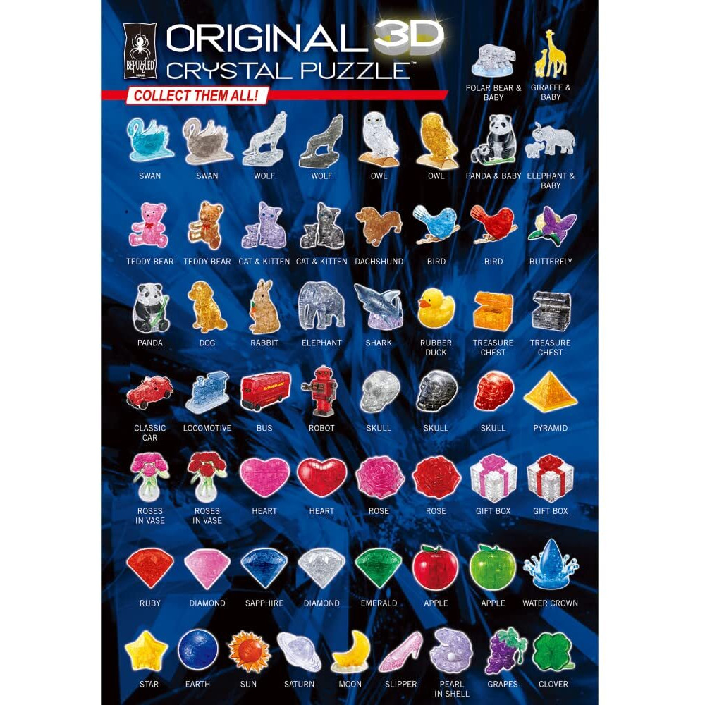 Bepuzzled | Squirrel Original 3D Crystal Puzzle, Ages 12 And Up