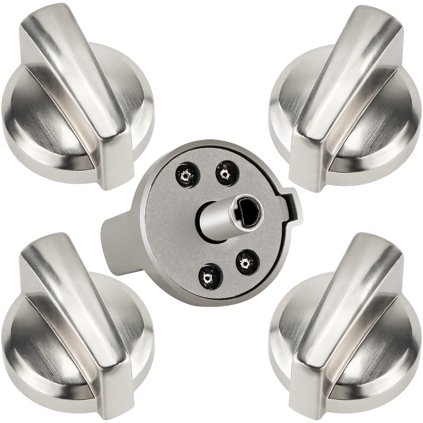 Fits For Ge Stove Range Knobs Replacement Wb03X25796 Gas Cooktop Knob-Ge Profile Stove Knobs Replaces Ap5986232 Wb03T10326 Ps11721433 4362262 (5 Pack)