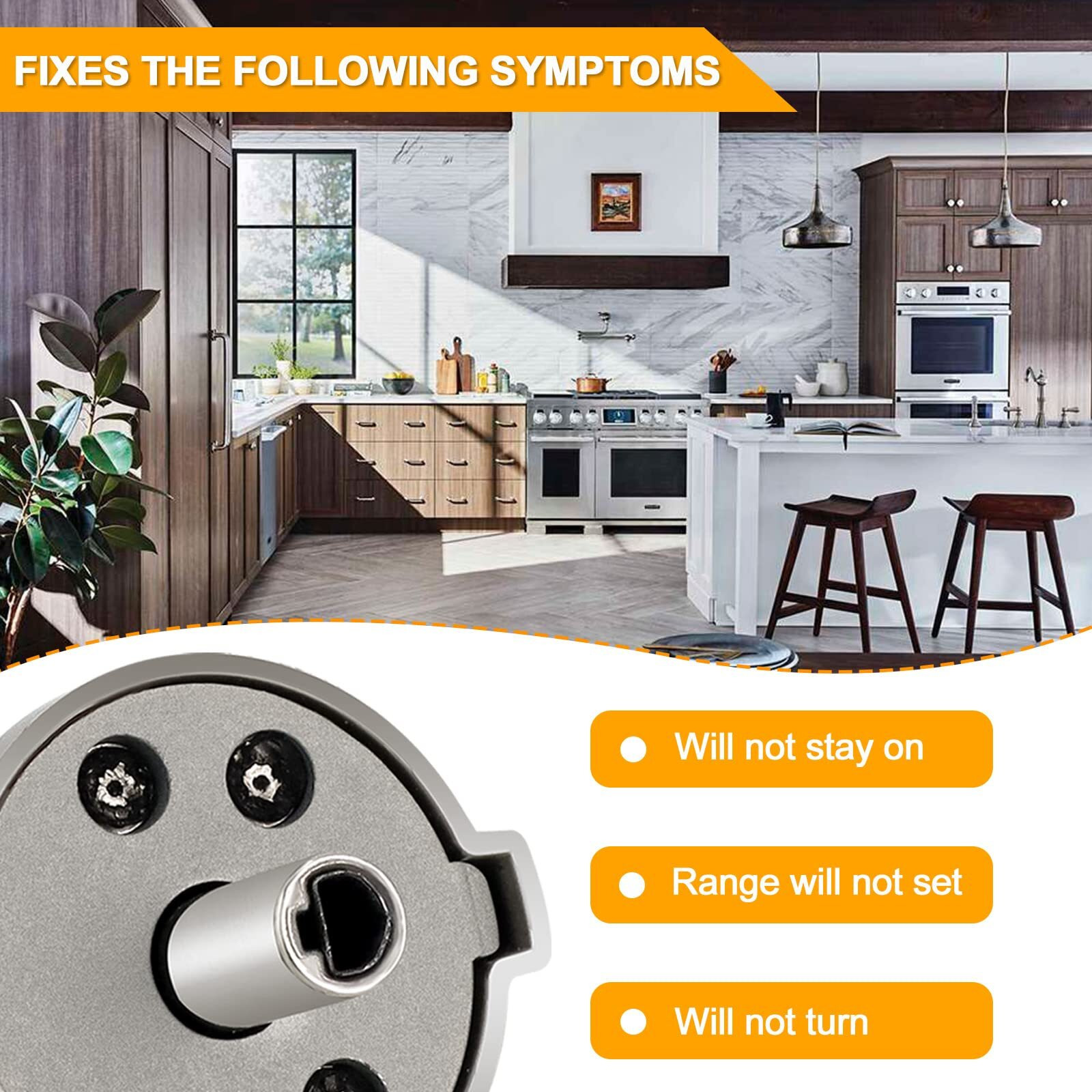 Fits For Ge Stove Range Knobs Replacement Wb03X25796 Gas Cooktop Knob-Ge Profile Stove Knobs Replaces Ap5986232 Wb03T10326 Ps11721433 4362262 (5 Pack)