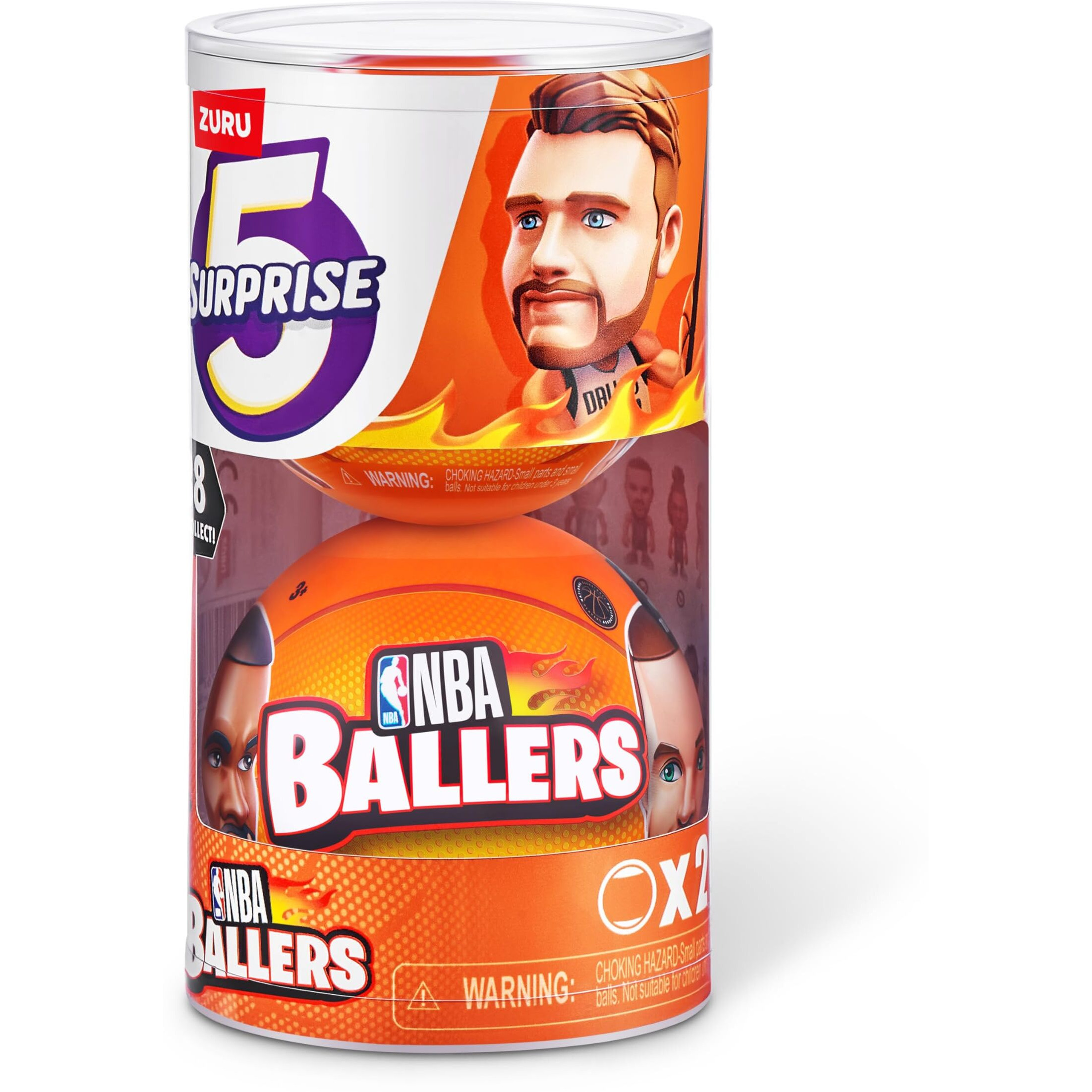 5 Surprise Nba Ballers Series 1 (2 Pack) Toy Mystery Capsule Figurine By Zuru For Kids, Teens, Adults- Players Like Luka Doncic, Lamelo Ball, Jayson Tatum, James Harden And Kevin Durant