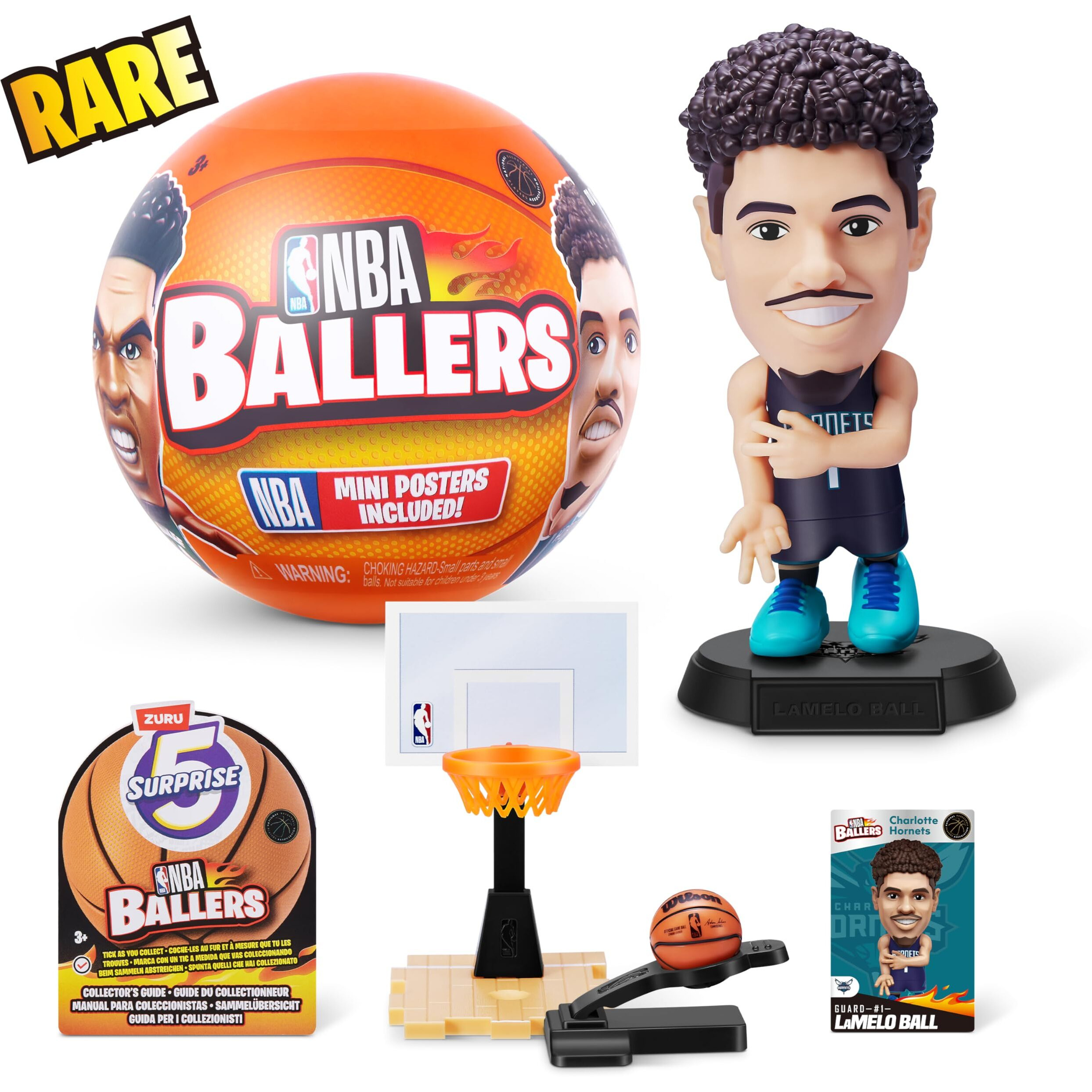 5 Surprise Nba Ballers Series 1 (2 Pack) Toy Mystery Capsule Figurine By Zuru For Kids, Teens, Adults- Players Like Luka Doncic, Lamelo Ball, Jayson Tatum, James Harden And Kevin Durant