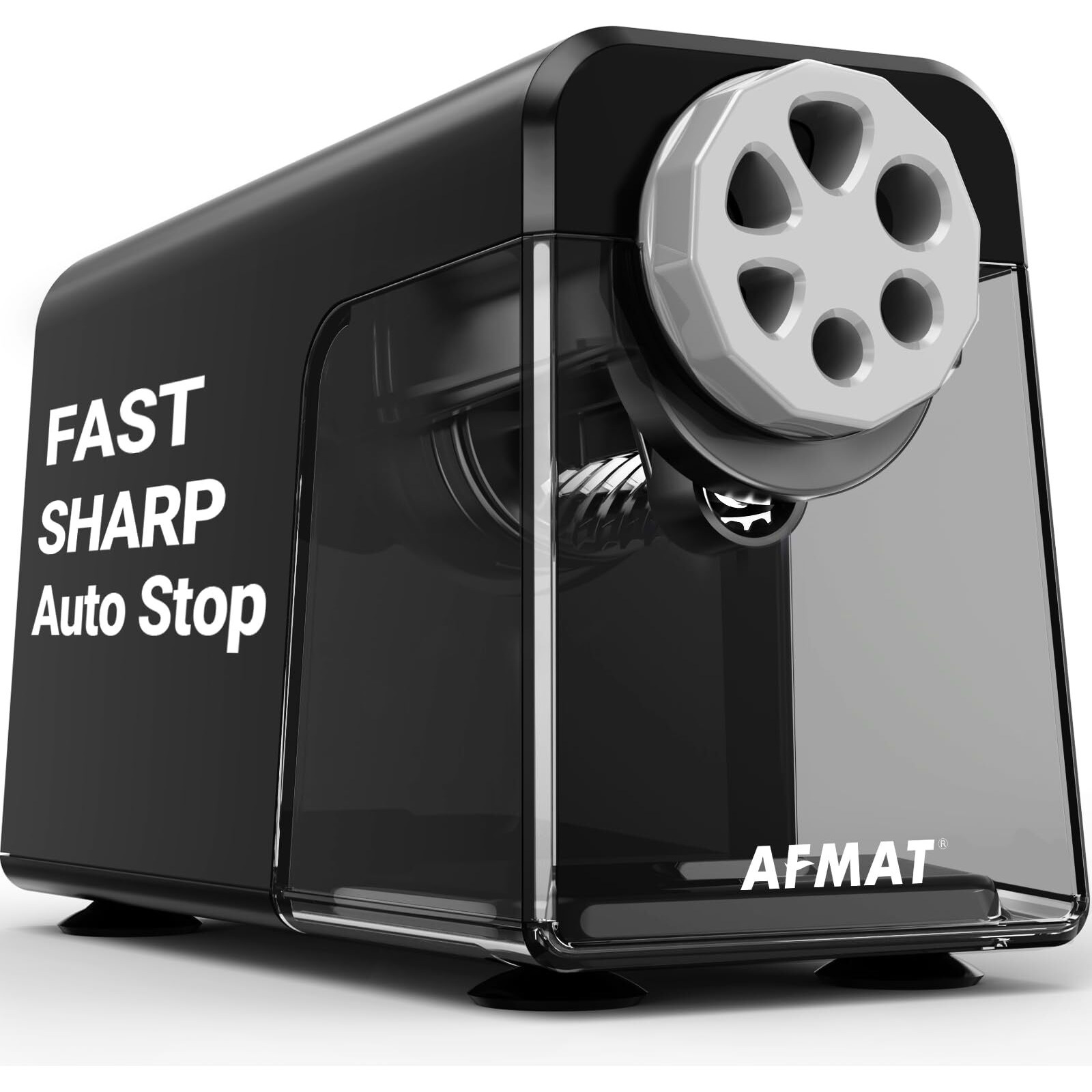 Electric Pencil Sharpener Heavy Duty, 6 Holes, Auto Stop Afmat Pencil Sharpeners For School, Classroom Electric Sharpener For 6-11Mm Pencils, 7000 Sharpening Times, Do Not Eat Up Colored Pencils