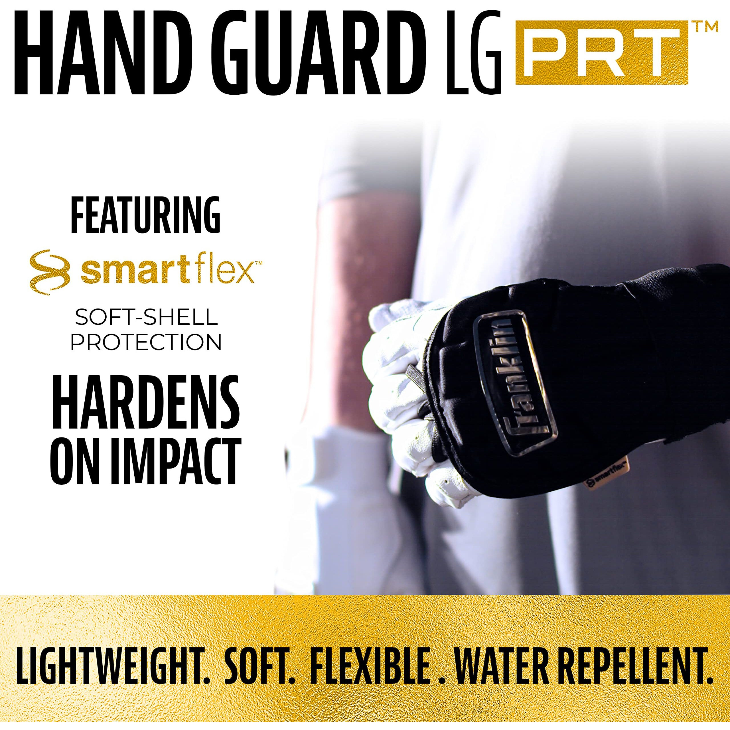 Franklin Sports Baseball Hand + Wrist Guard - Prt Lg Series Adult Hand + Wrist Protector For Batting - Protective Hand, Wrist Shield - Right + Left Hand Hitters - Black/Gold - One Size - Adult