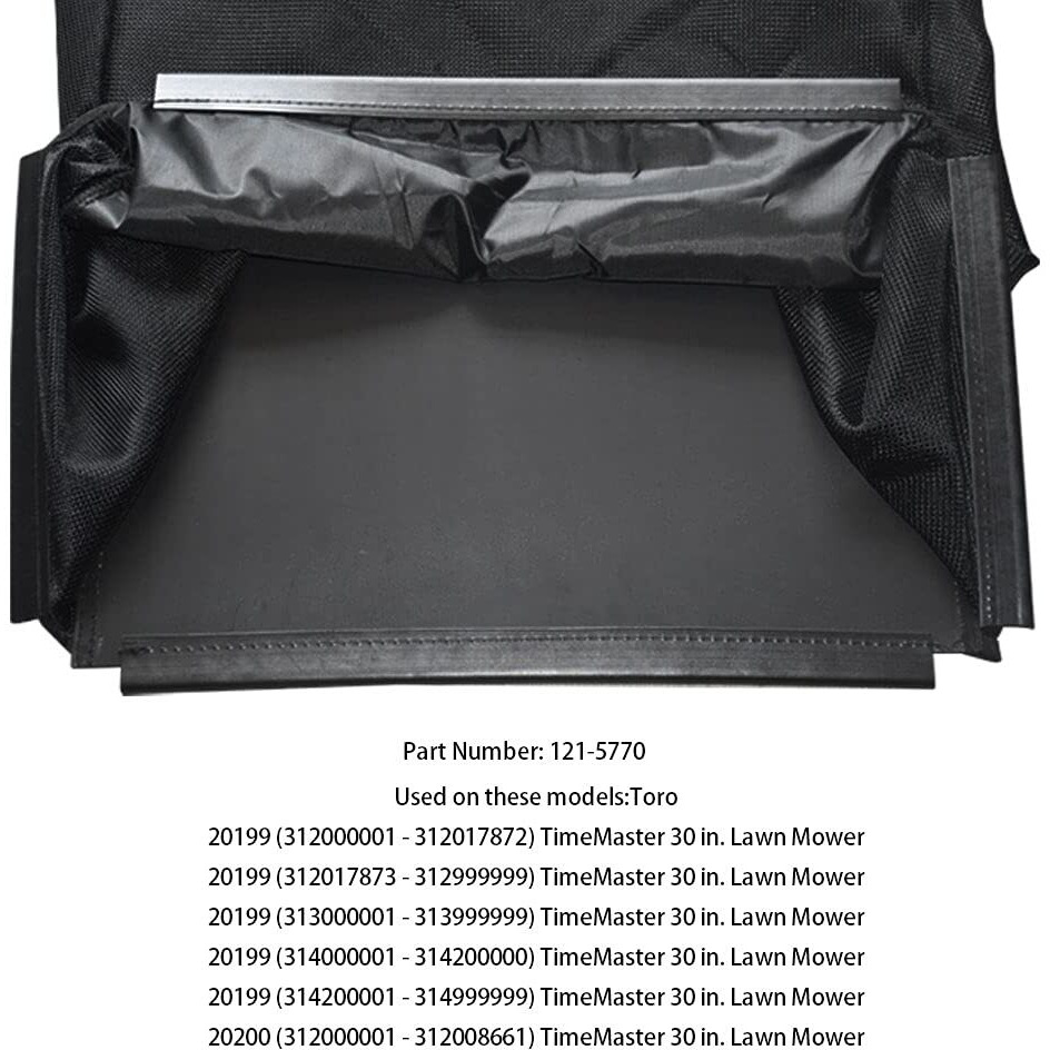 121-5770 Grass Bag - By Braveboy, Compatible With Toro 30 Inch Timemaster Lawn Mower, Fits Model 223Cc 21200 21199 20978 20977 20975 20200 20199 -( No Grass Catcher Frame