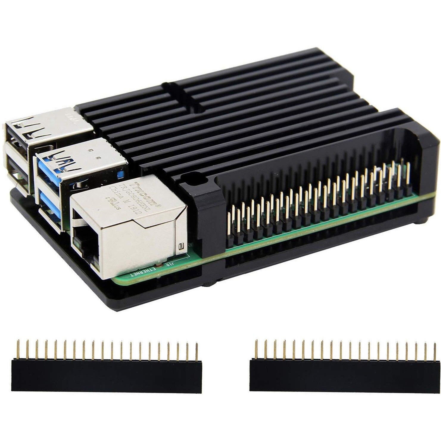 Geekworm For Raspberry Pi 4 Armor Case, Pi 4 Computer Model B Armor Aluminum Alloy Passive Cooling Case Compatible With Raspberry Pi 4 Model B Only