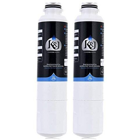 K&J Replacement Samsung Compatible Refrigerator Water Filter For Da2900020B, Rf263Beaesr, And Rf28Hmedbsr - Samsung Haf-Cin/Exp And 46-9101 Refrigerator Water Filter, Nsf 42 Certified (2-Pack)