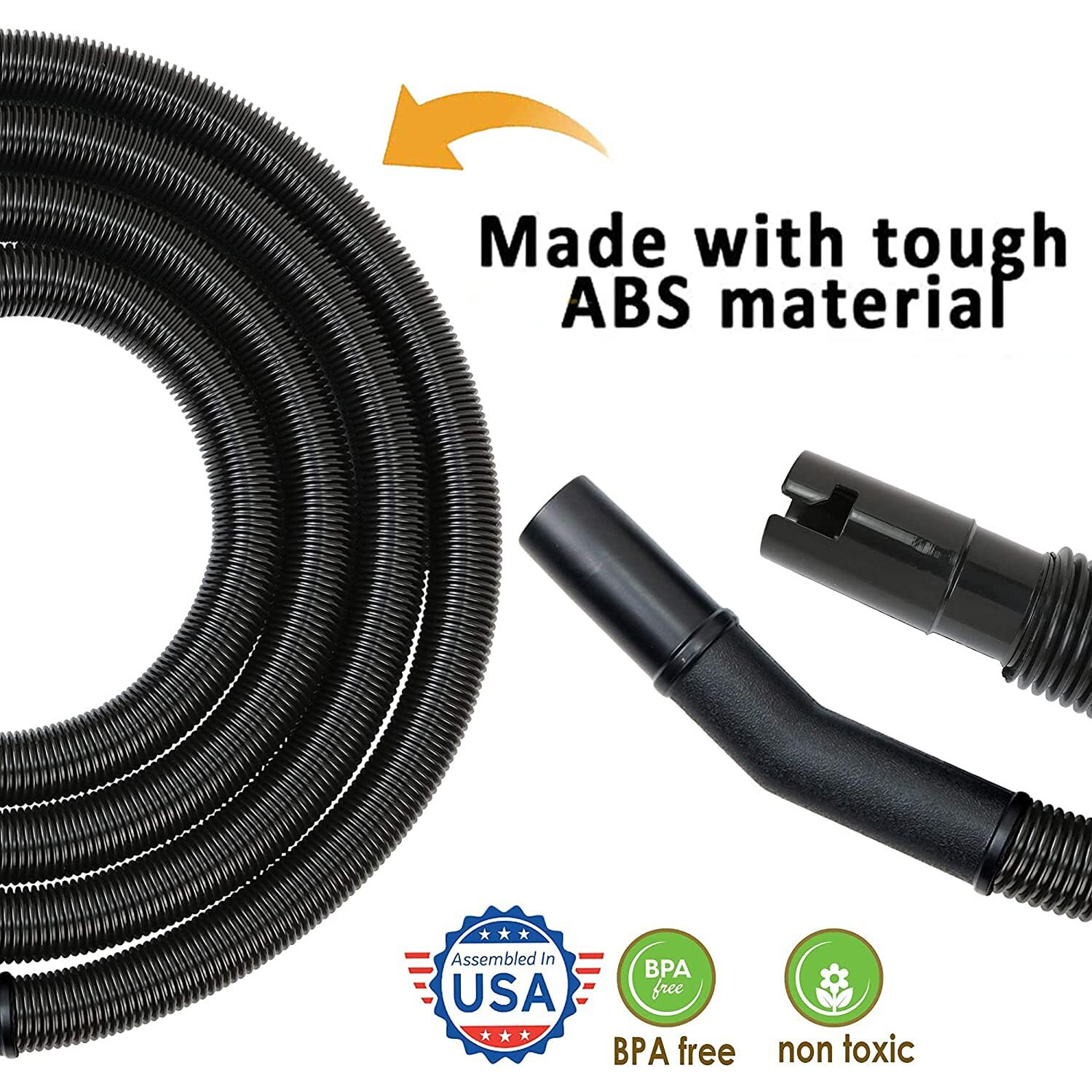 All Parts Etc. Hose Replacement For Oreck Xl Canister Vacuum Attachments, Fits Shurlok Or Friction Buster B Oreck Handheld Vacuum Models, Hose For Oreck Parts And Accessories (5') Part 73068-01-0327