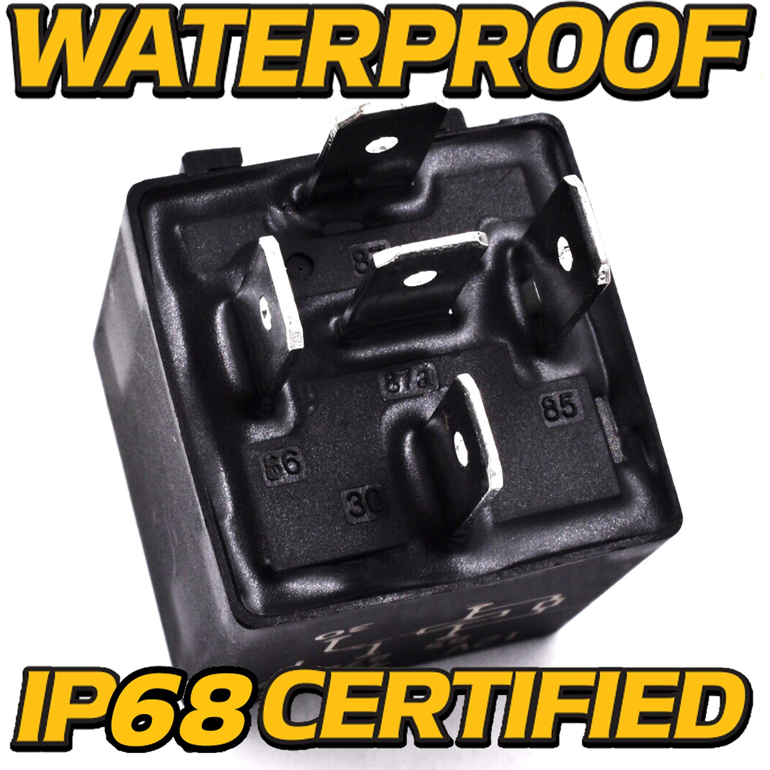 Hd Switch (2Pk Improved Relay For Hustler 601053, 026237 Fits Super Z, Super Mini Z, Zr7, X-One, Z4, Sport, Super Fastrak, Raptor, Mini Fastrak Mowers - 12V 40A - W/Led Upgrade & Dielectric Grease