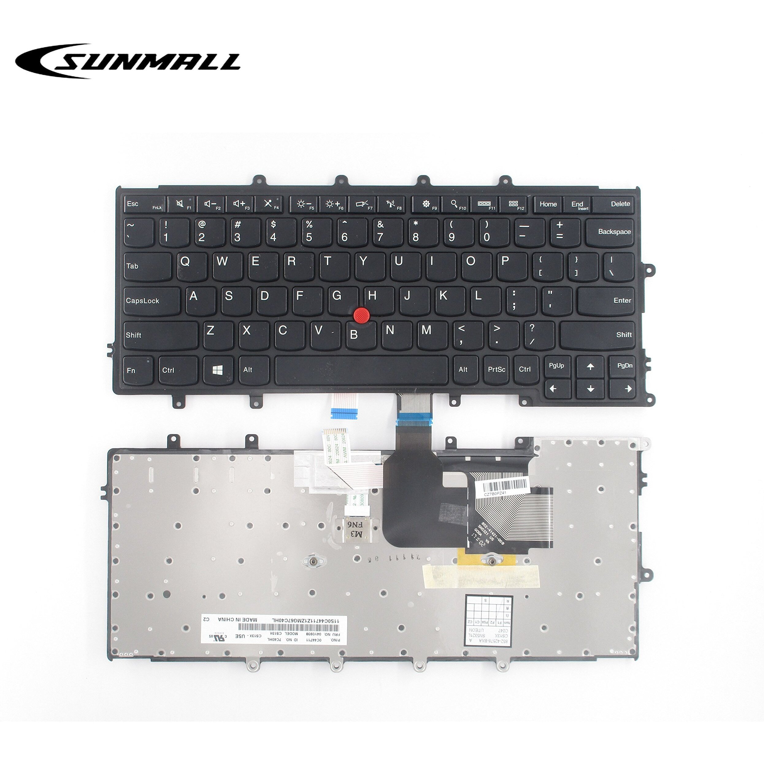 Sunmall Keyboard Replacement Compatible With Lenovo Thinkpad X230S X240 X240S X240I X250 X260 X270 Series Laptop Black Us Layout