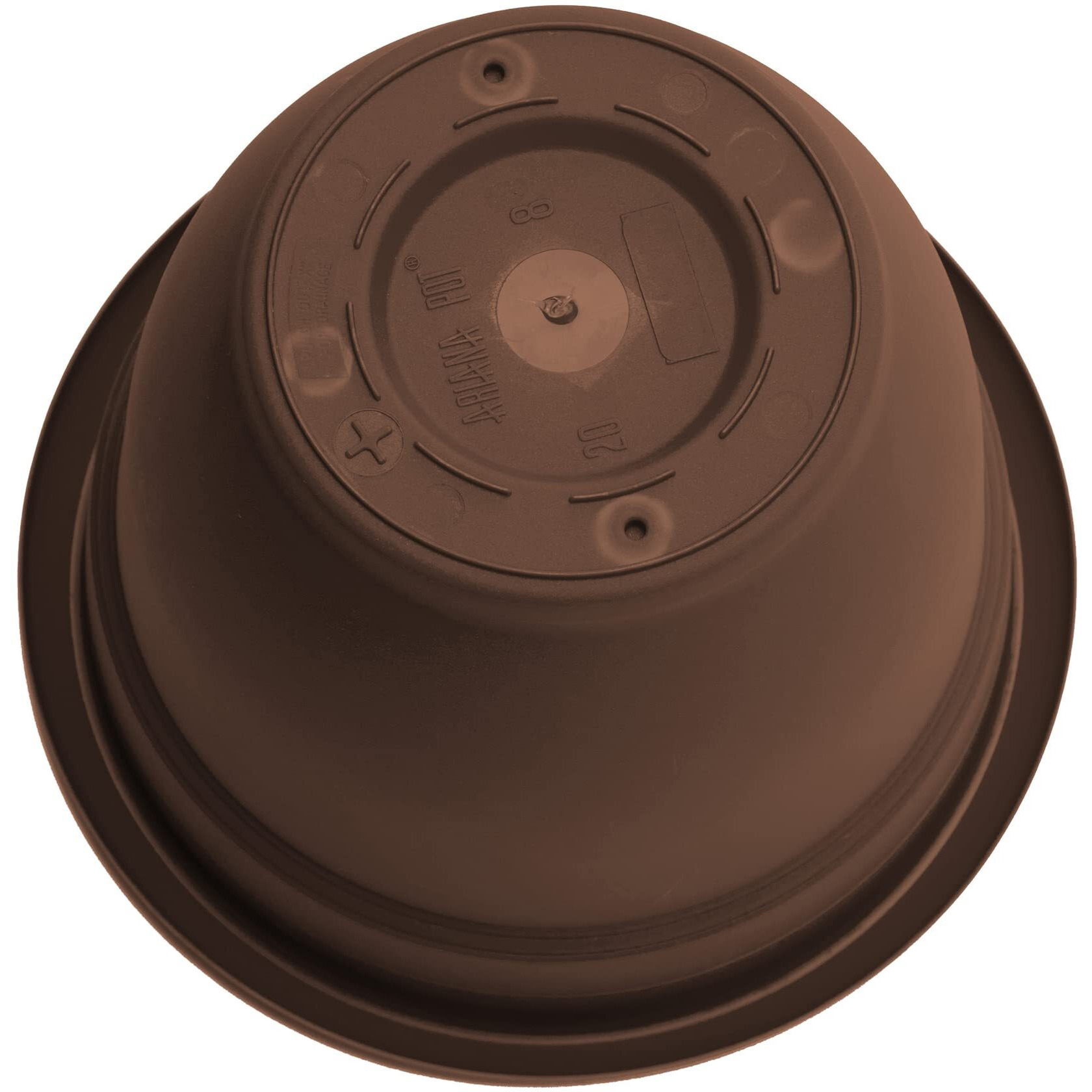 Bloem Ariana Pot Planter 20"" - Chocolate - Durable Resin Pot, For Indoor And Outdoor Use, Gardening, Self Watering Disk Included, 11 Gallon Capacity
