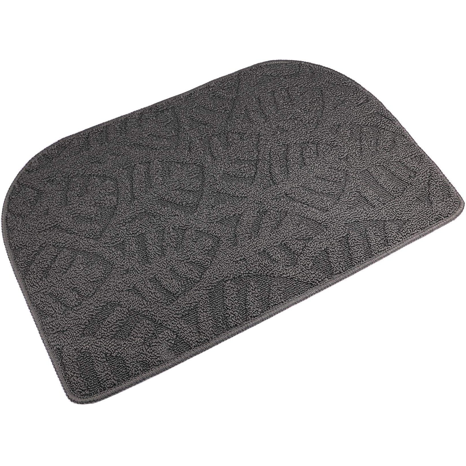 Toonow Indoor Doormat Front Door Mat,30"&quotX18"", Low-Profile Machine Washable Kitchen Rug, Absorbent Mud Half Round Entrance Mat For Outdoors, Entryway, Patio, Bedroom, Dark Gray